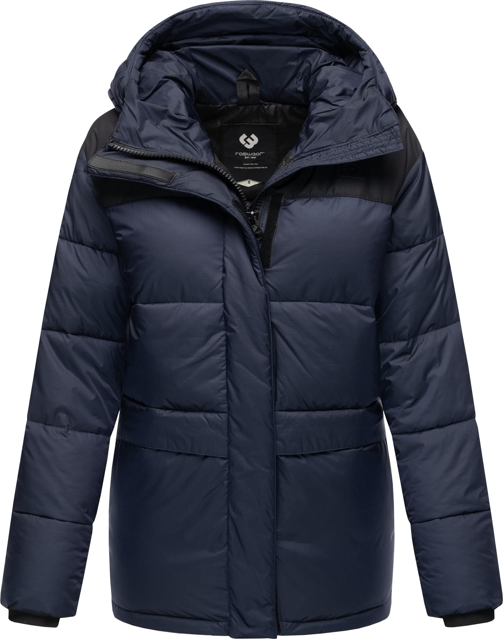 Ragwear Anorak »Wikesh«, mit Kapuze, stylische Winter Steppjacke mit Colourblocking