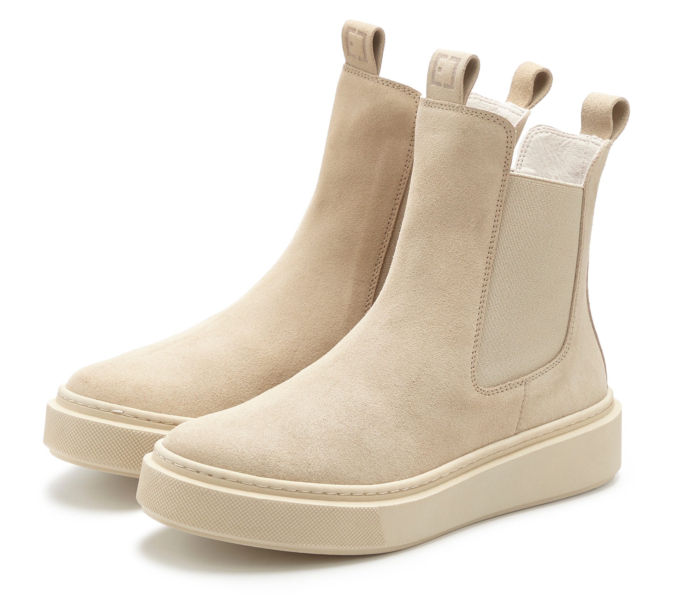 Elbsand Chelseaboots, Gefütterte Stiefelette, Schlupfstiefel aus Leder günstig online kaufen