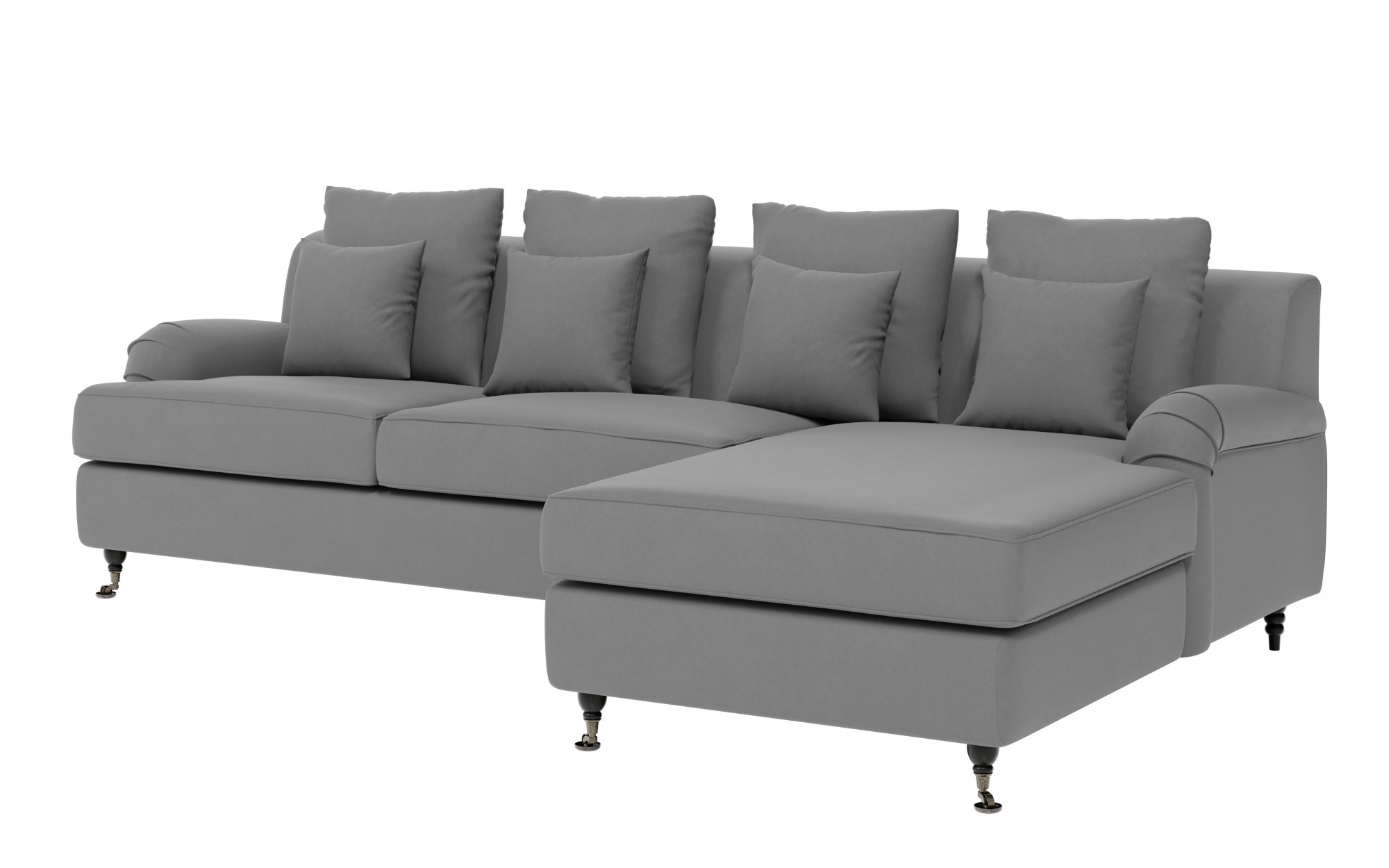 Guido Maria Kretschmer Home&Living Ecksofa »NORIN L-Form«, zwei Fußarten: vorne - Rollen, hinten - Holzfüße