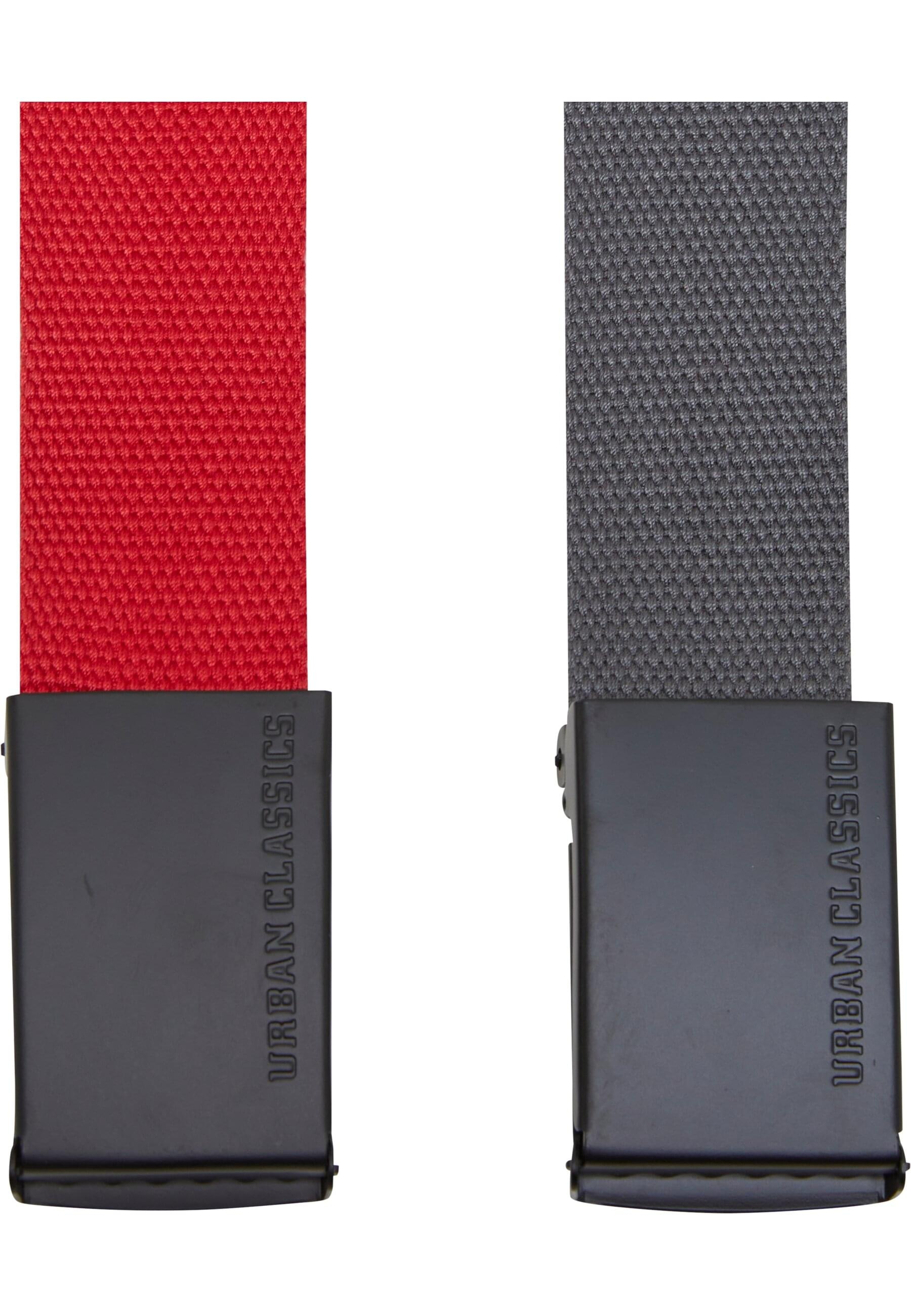 URBAN CLASSICS Synthetikgürtel "Urban Classics Canvas Belt 2-Pack" günstig online kaufen