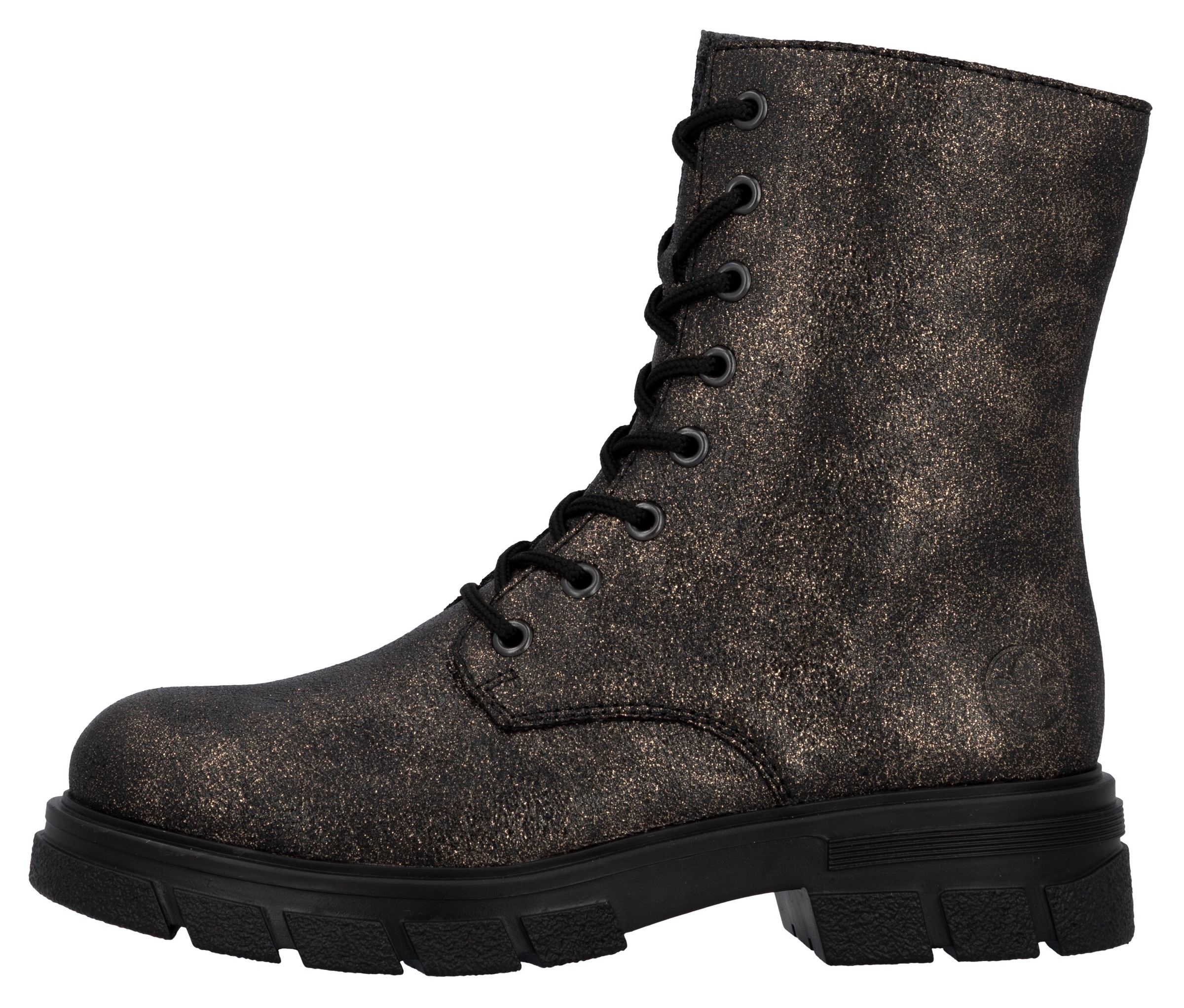Rieker Schnürboots, Stiefelette, Blockabsatz, mit zusätzlichem Innenreißverschluss