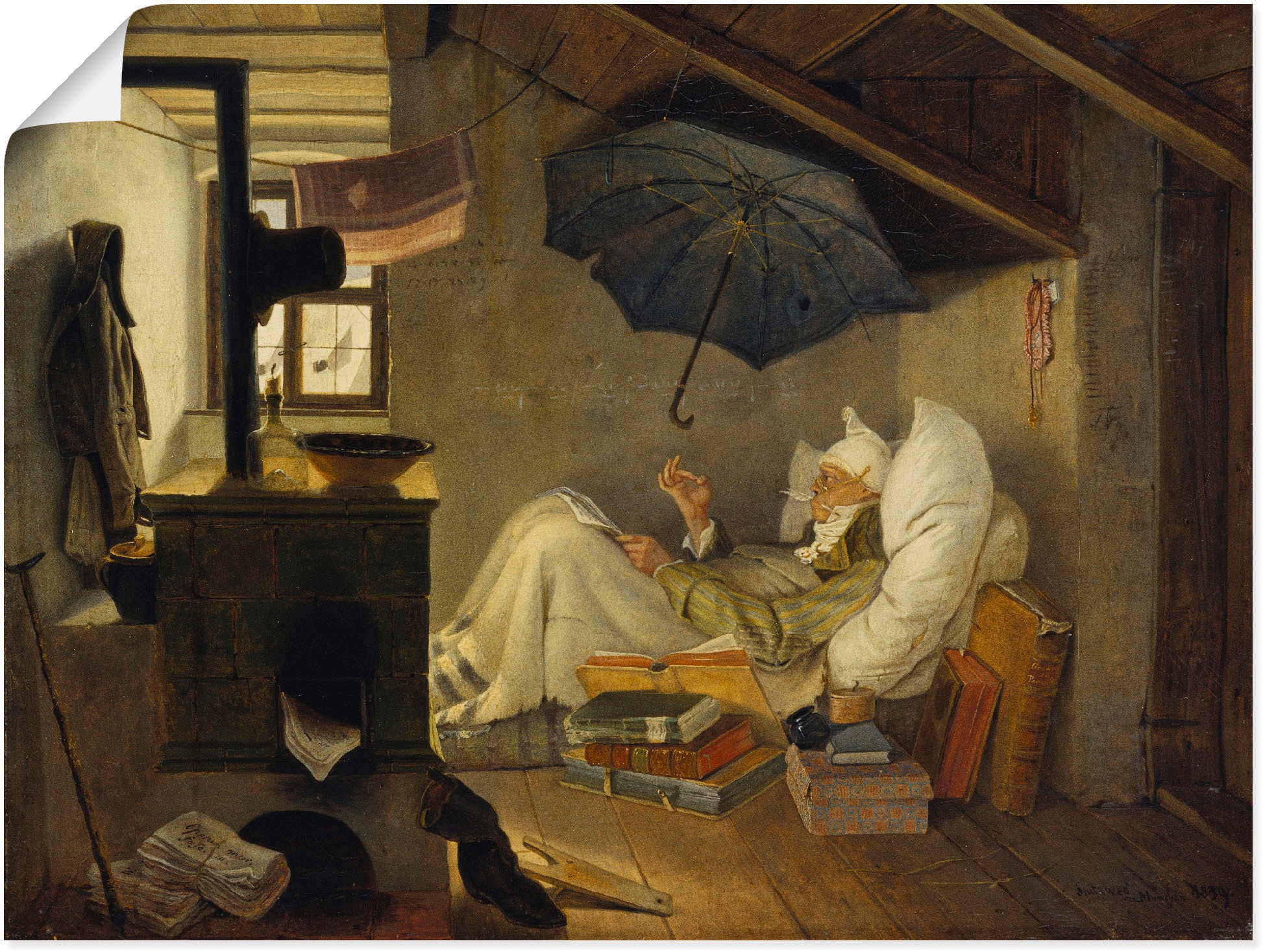 Artland Wandbild "Der arme Poet. 1839" Mann 1 Stk. tlg. als Leinwandbild, P günstig online kaufen