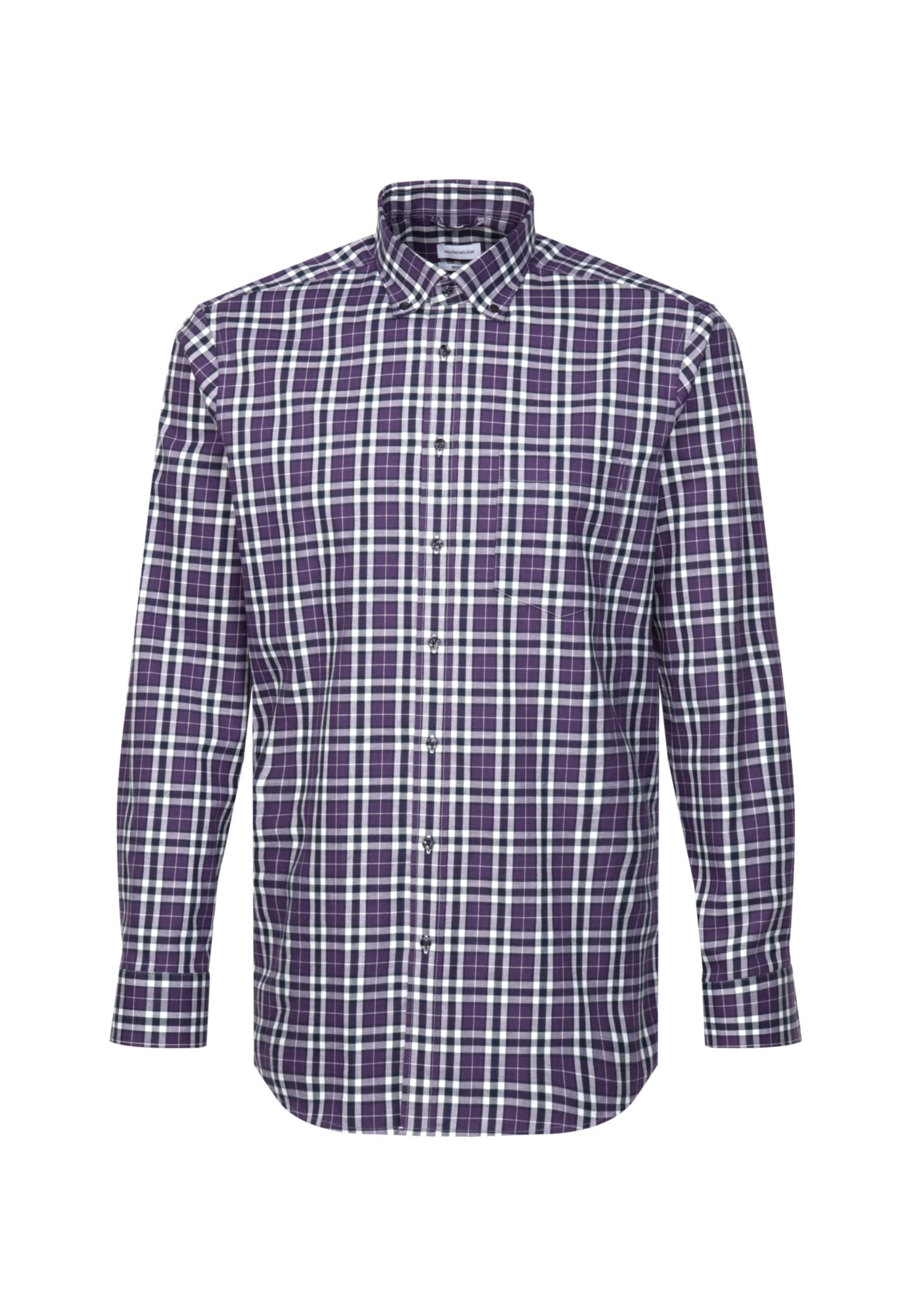 seidensticker Flanellhemd »Regular«, Regular Langarm Button-Down-Kragen Karo