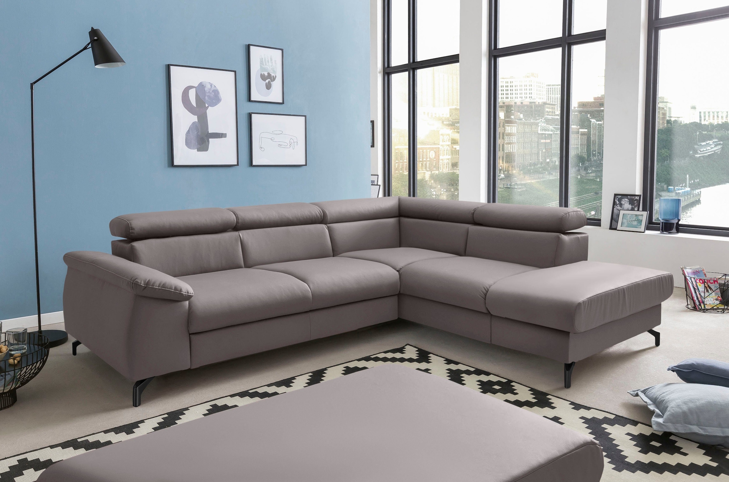 COTTA Polstergarnitur "Komaris L-Form", (Set), Set bestehend aus: Ecksofa m günstig online kaufen