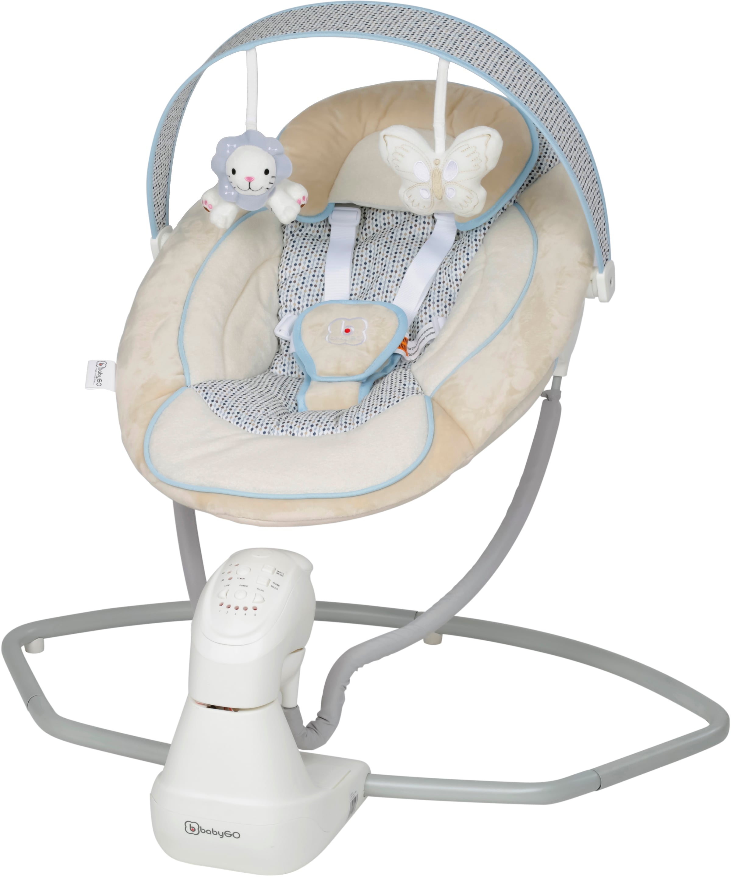 BabyGo Babywippe »Cuddly, beige«, bis 9 kg, elektrisch, mit Sound