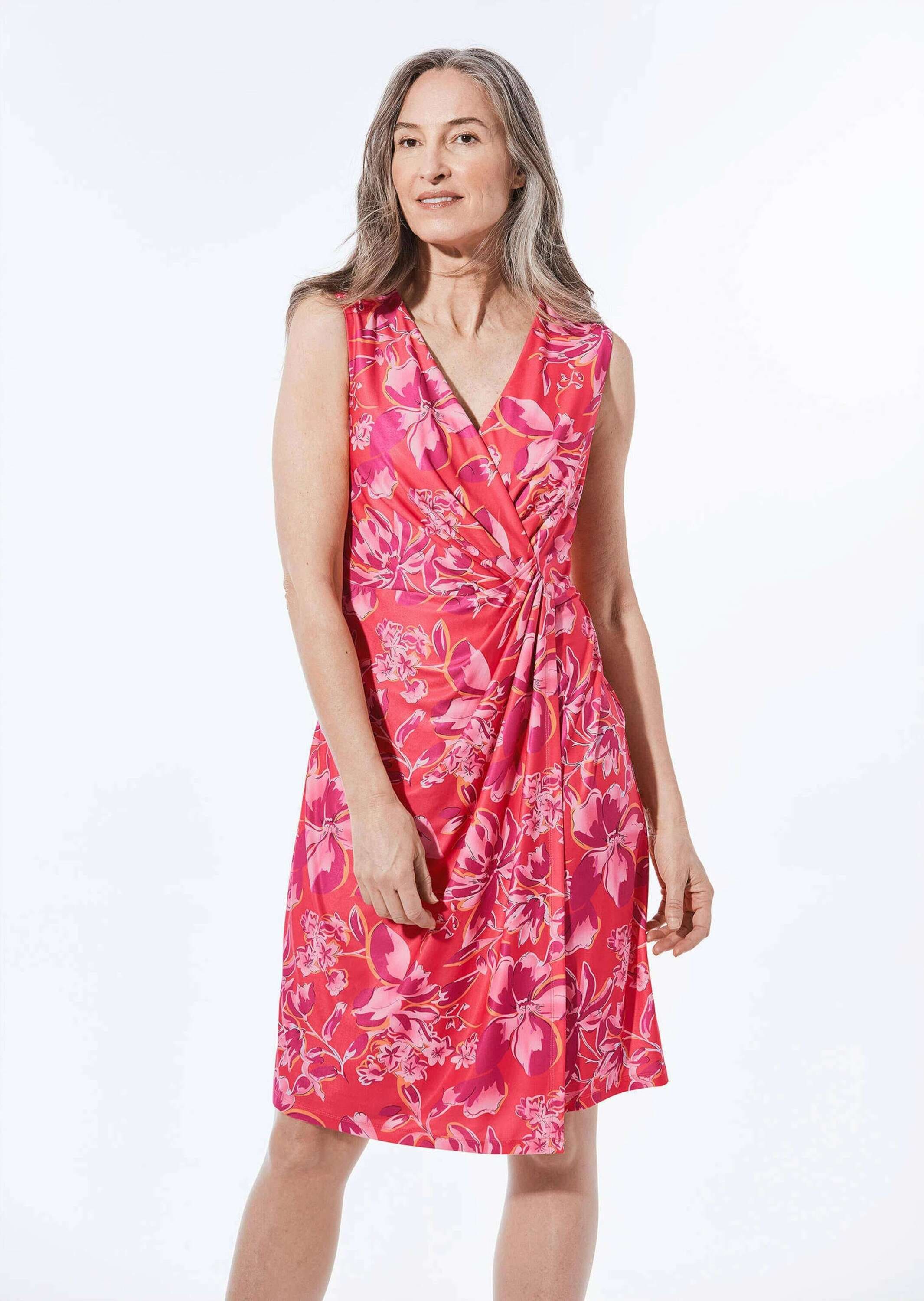 GOLDNER Abendkleid »Kleid Kleid in Wickeloptik«