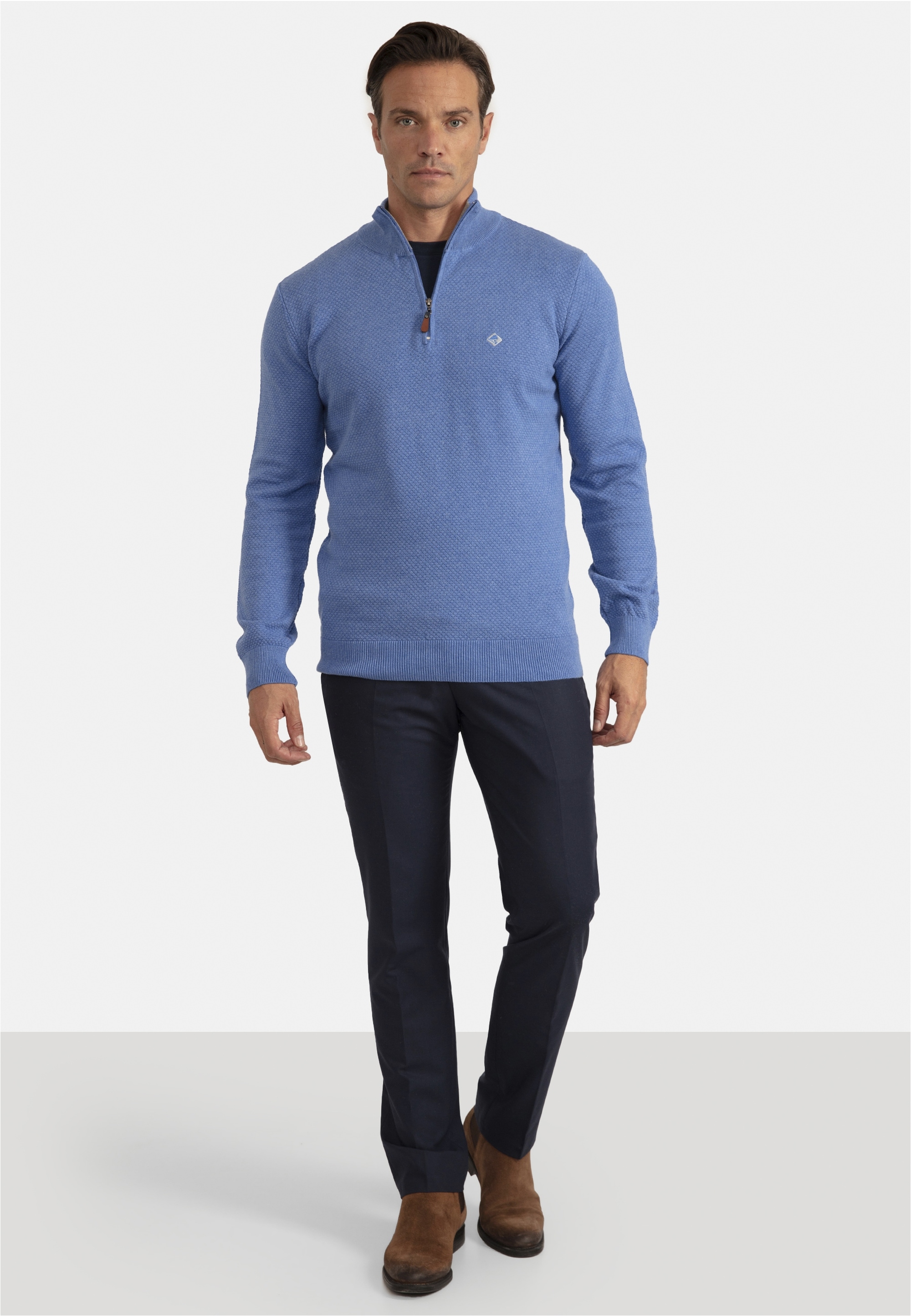 SIR RAYMOND TAILOR Strickpullover »Kate«, mit bequemem Troyer-Kragen