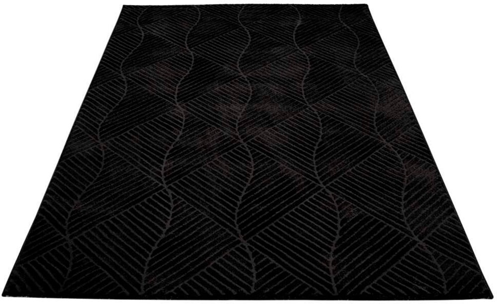 Carpet City Teppich »Friseé-Teppich FANCY 904«, rechteckig, Kurzflor Wohnzimmer, florale 3D-Optik, für Schlafzimmer, Flur