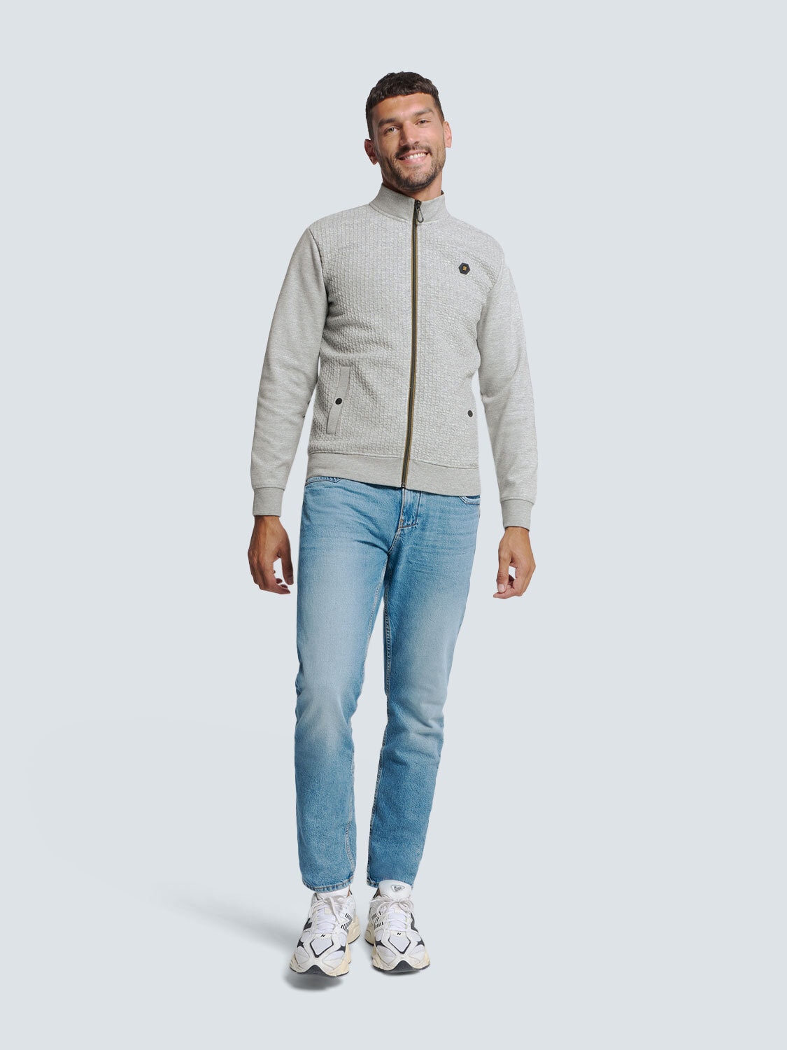 NO EXCESS Sweater »No Excess Sweatshirt mit Vollreißverschluss«