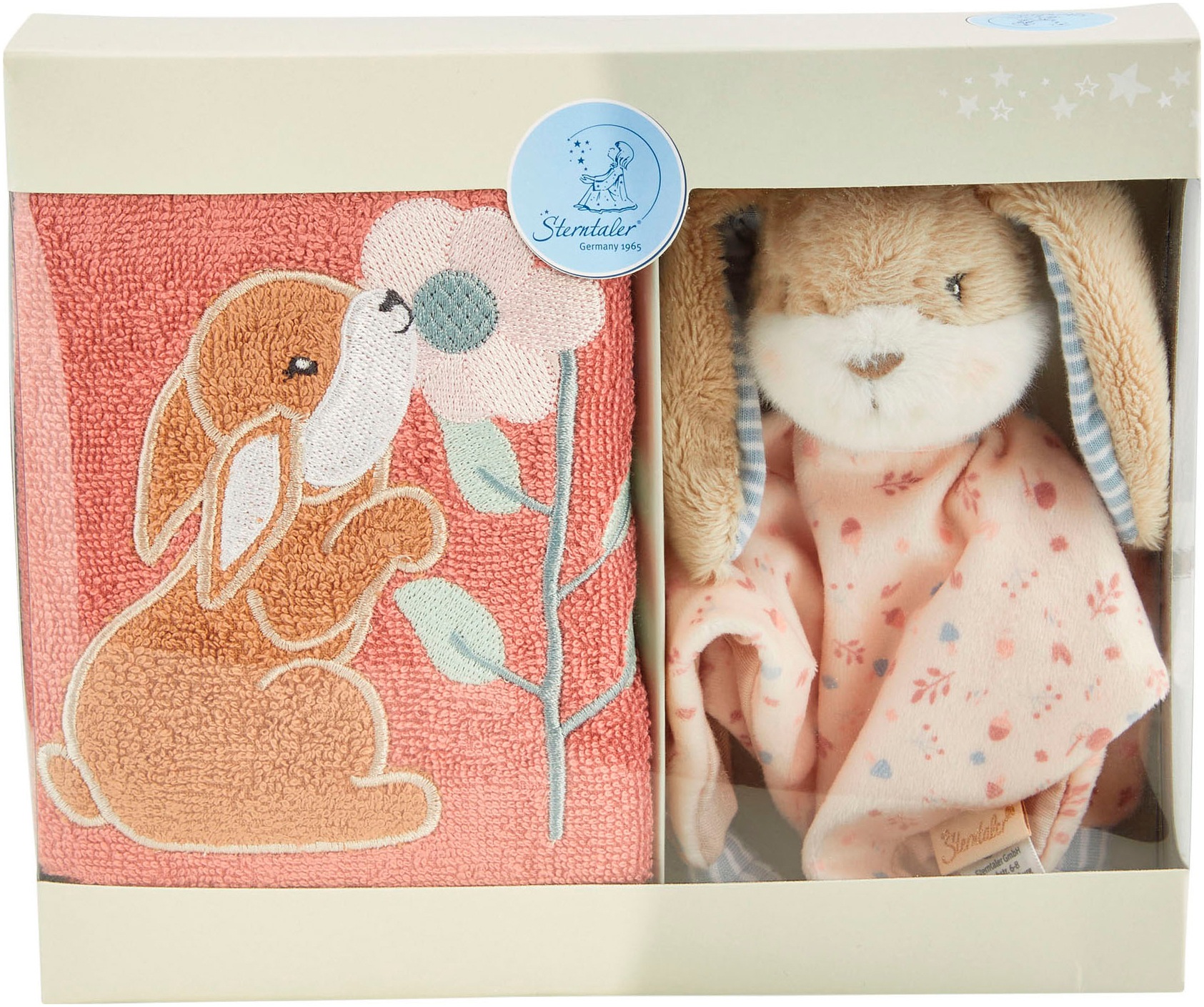 Sterntaler® Schmusetuch »Geschenkset Hase Hanni« Set, 2 Stk. tlg.
