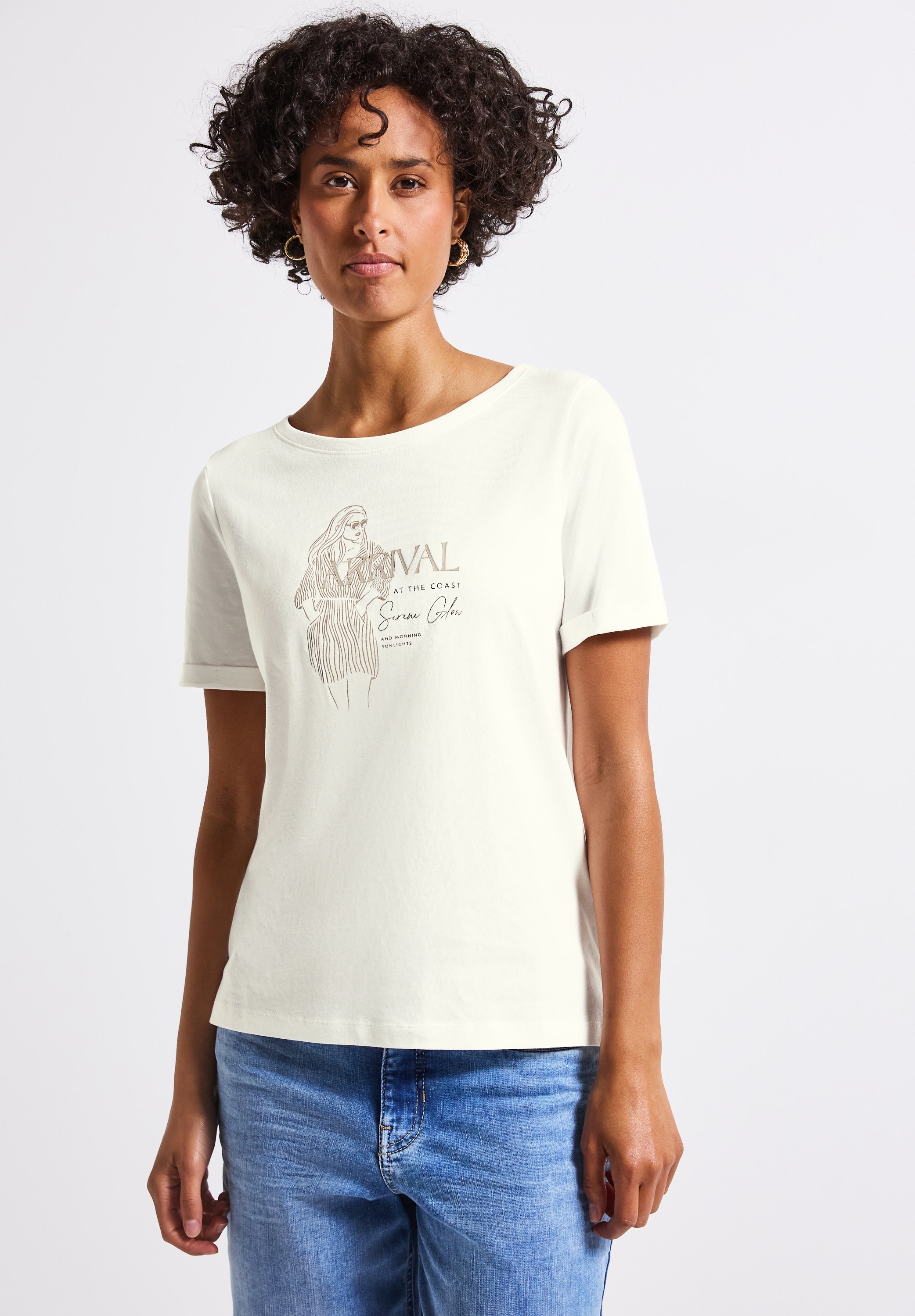 STREET ONE T-Shirt, aus Baumwolle mit Stretchante günstig online kaufen