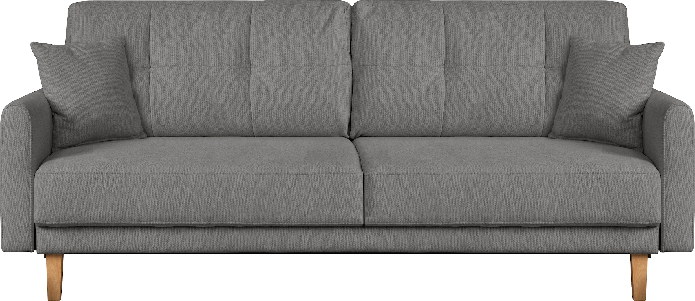 Home affaire 2-Sitzer »TRIPLO mit Wellenunterfederung, Maße B/T/H: 165/100/89 cm«, Sofa mit Steppung im Rückenbereich, incl. Rückenkissen und Zierkissen