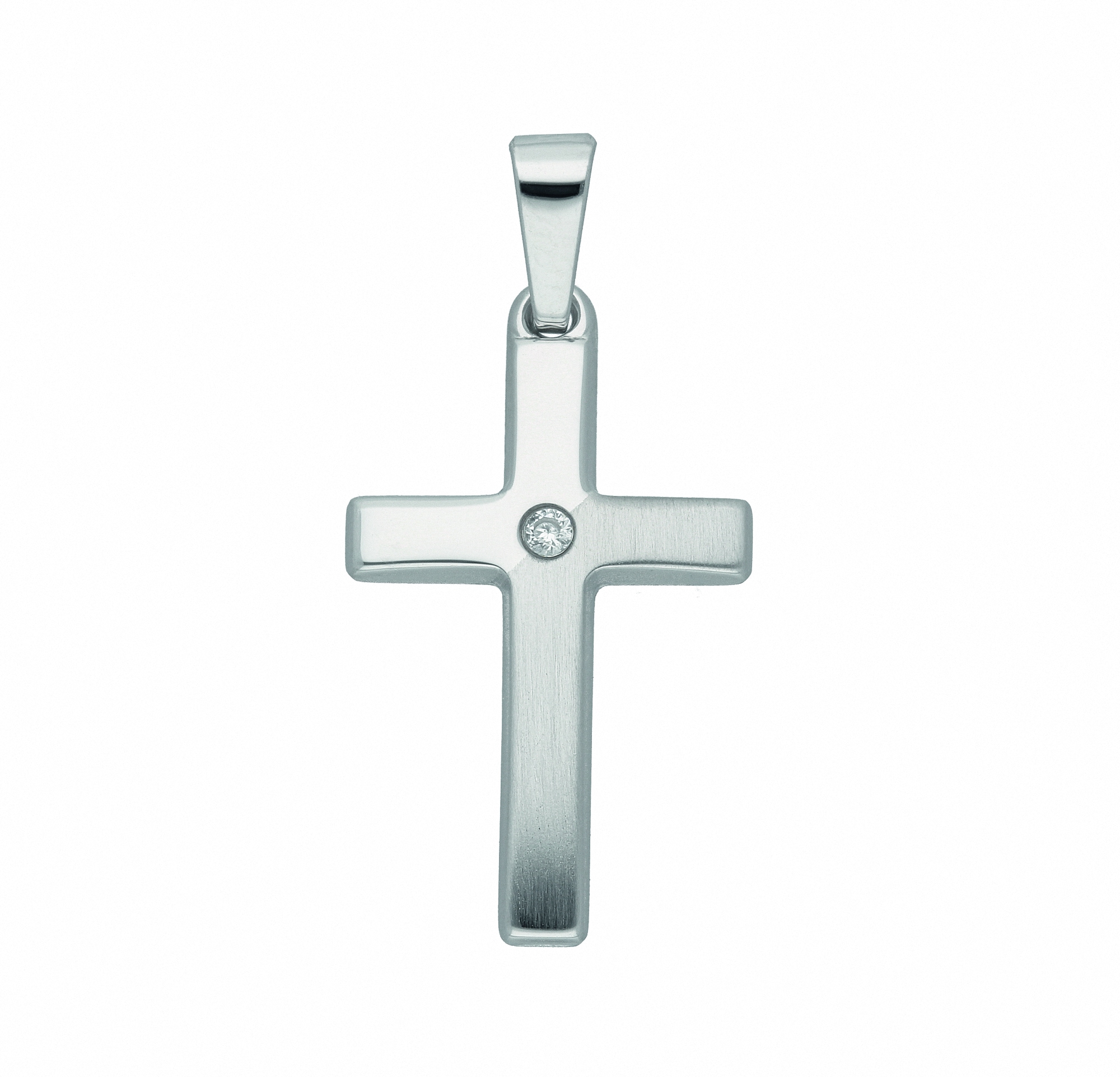 Schmuckset mit Zirkonia«, mit Kreuz mit »333 Adelia´s online Anhänger Halskette - bestellen Weißgold BAUR Kette | Set Anhänger
