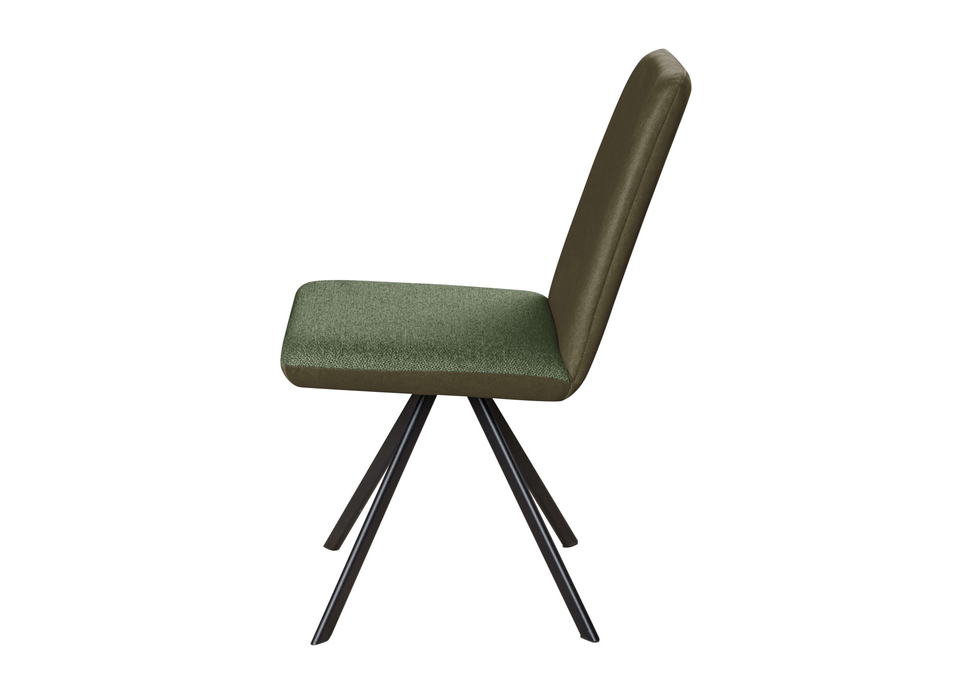 OTTO home Esszimmerstuhl »Gabi Polsterstuhl, Küchenstuhl, 4-Fußstuhl« () Gestell aus matt-schwarzem Flachmetall, stabil, 2-Stoff-Design