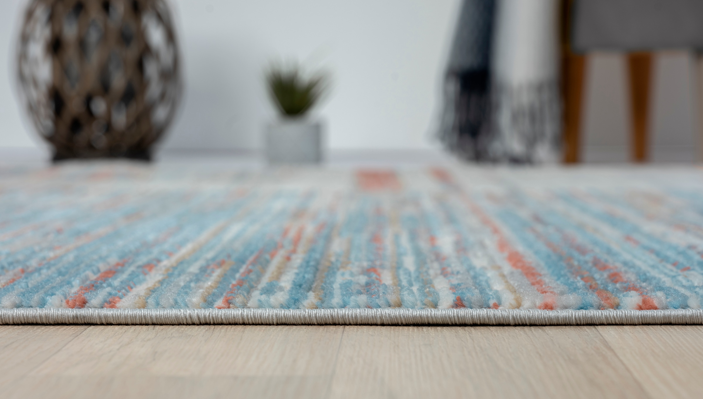 my home Teppich »Ziven«, rechteckig, 8 mm Höhe, Kurzflor, modern bunt pflegeleicht, Hoch Tief, Wohnzimmer