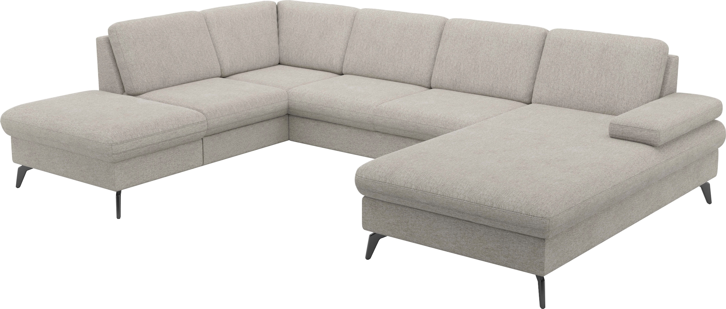 sit&more Wohnlandschaft »Morris Jubi U-Form«, inkl. Armteilfunktion und 1 Zierkissen, wahlweise mit Bettfunktion