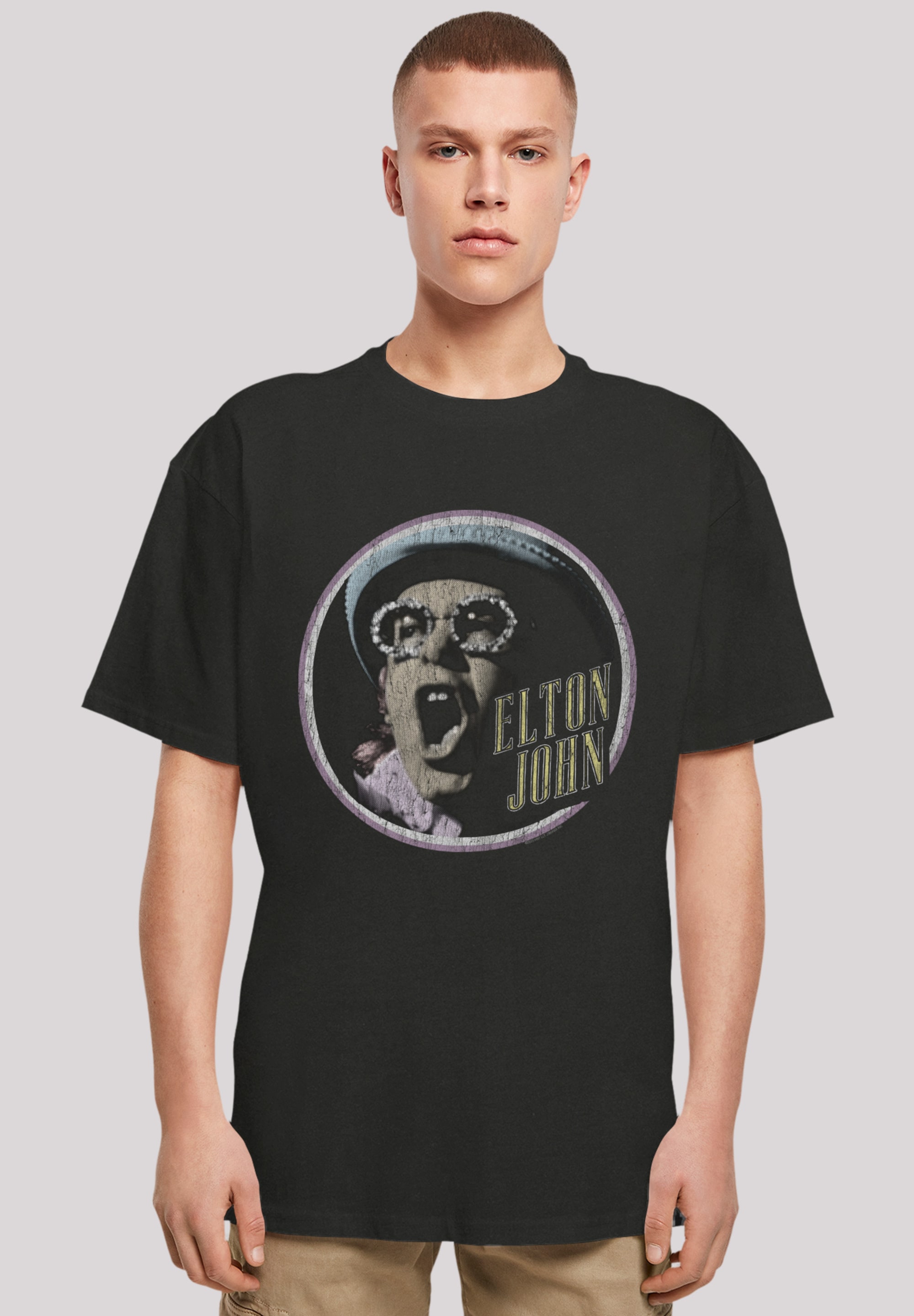 F4NT4STIC Vintage Premium ▷ »Elton John | BAUR bestellen Circle«, Qualität T-Shirt