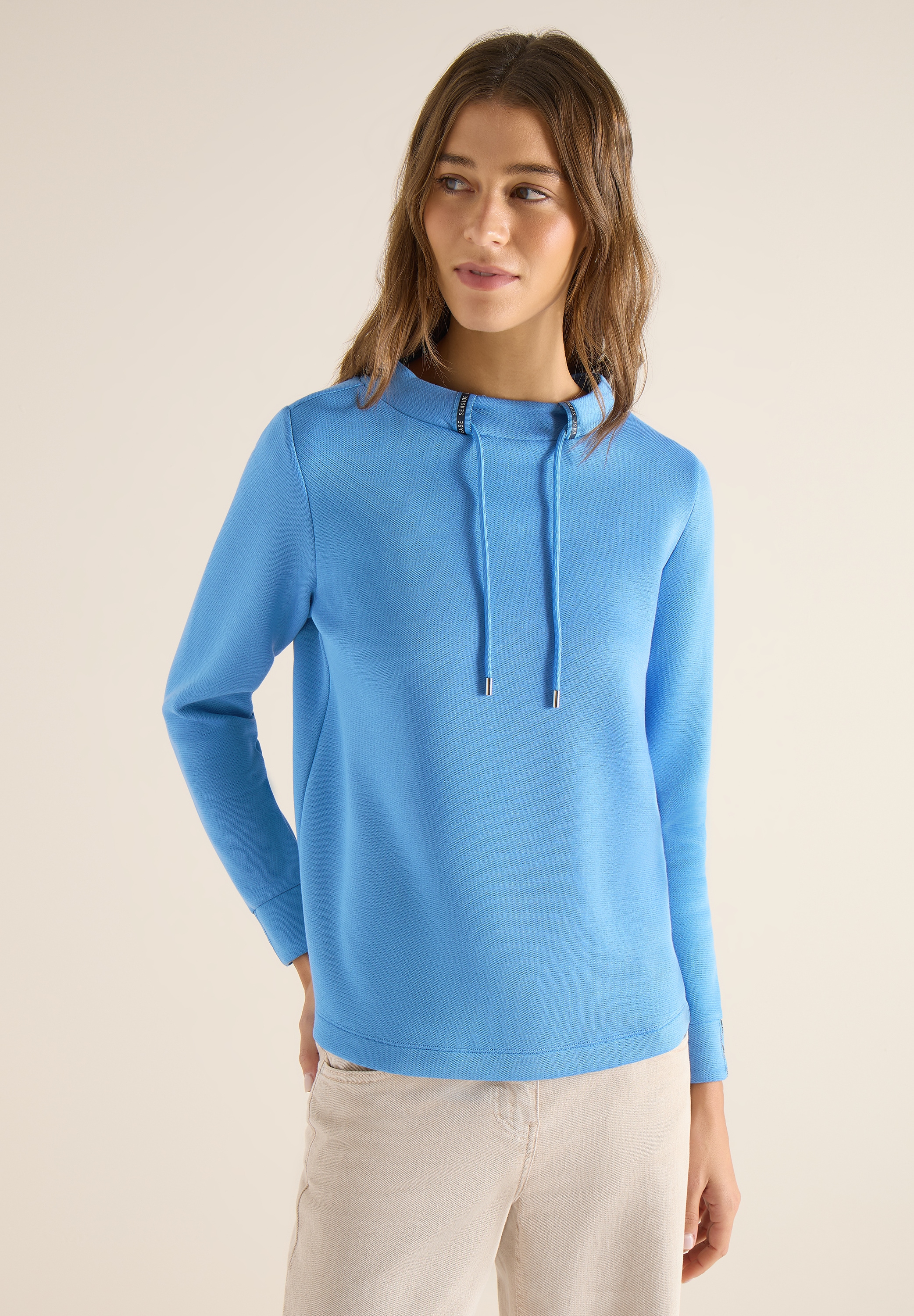 Cecil Langarmshirt im Melange Look