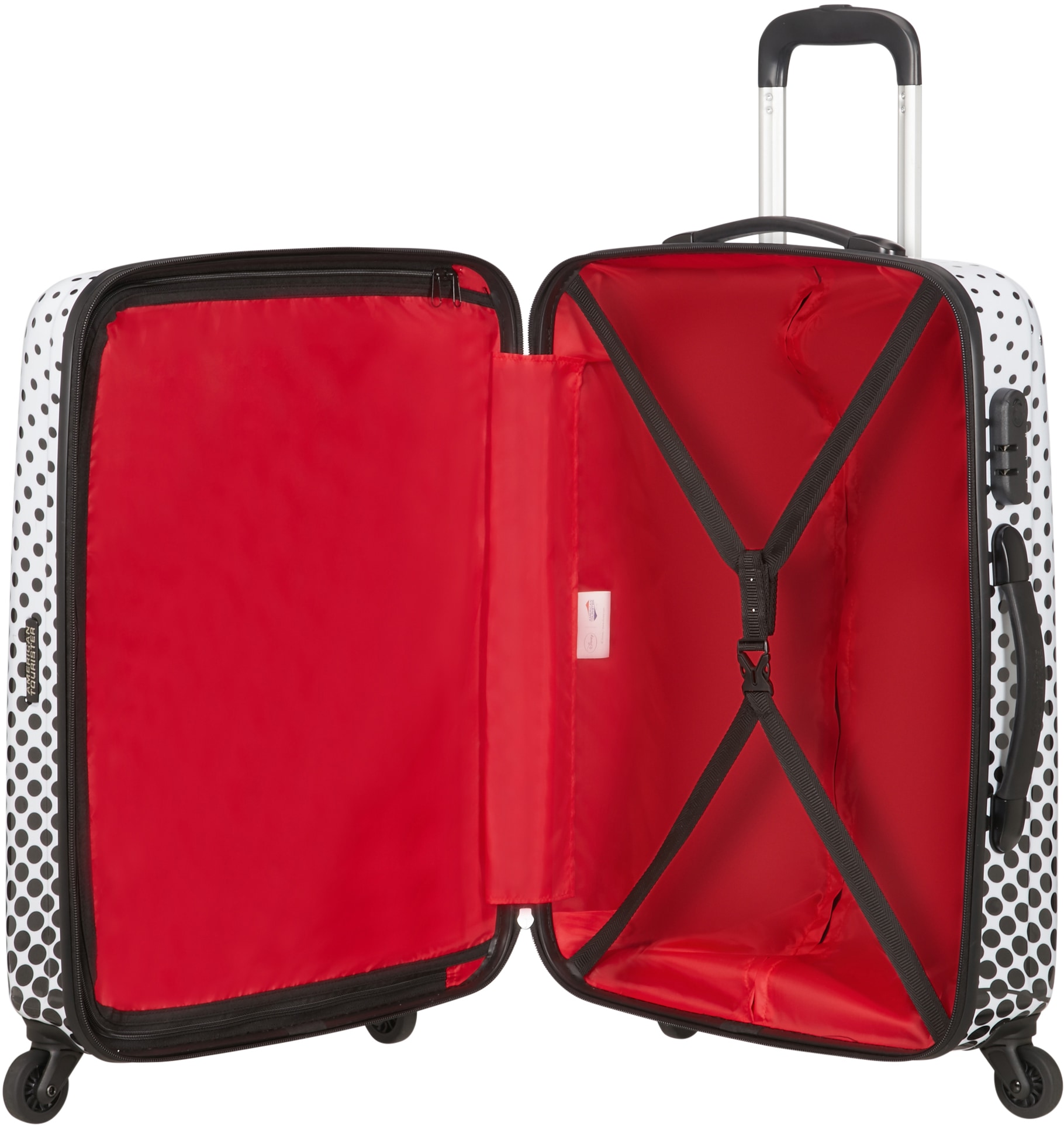 American Tourister® Hartschalen-Trolley »Disney Legends, Mickey Mouse Polka  Dot, 65 cm«, 4 Rollen | BAUR