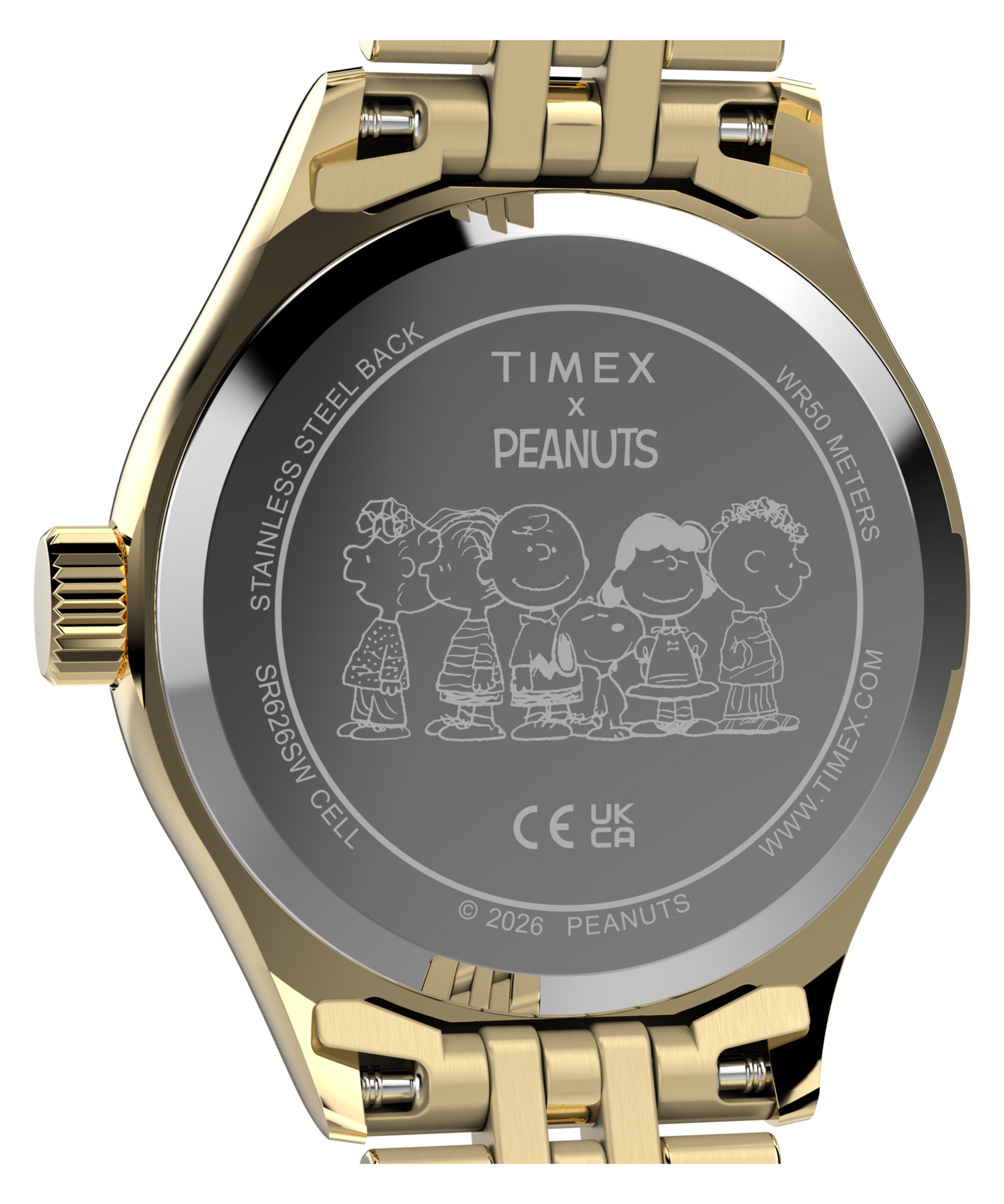 Timex Quarzuhr »Peanuts Legacy Mini Heart Hug« Armbanduhr, Damenuhr, Edelstahlarmband, analog