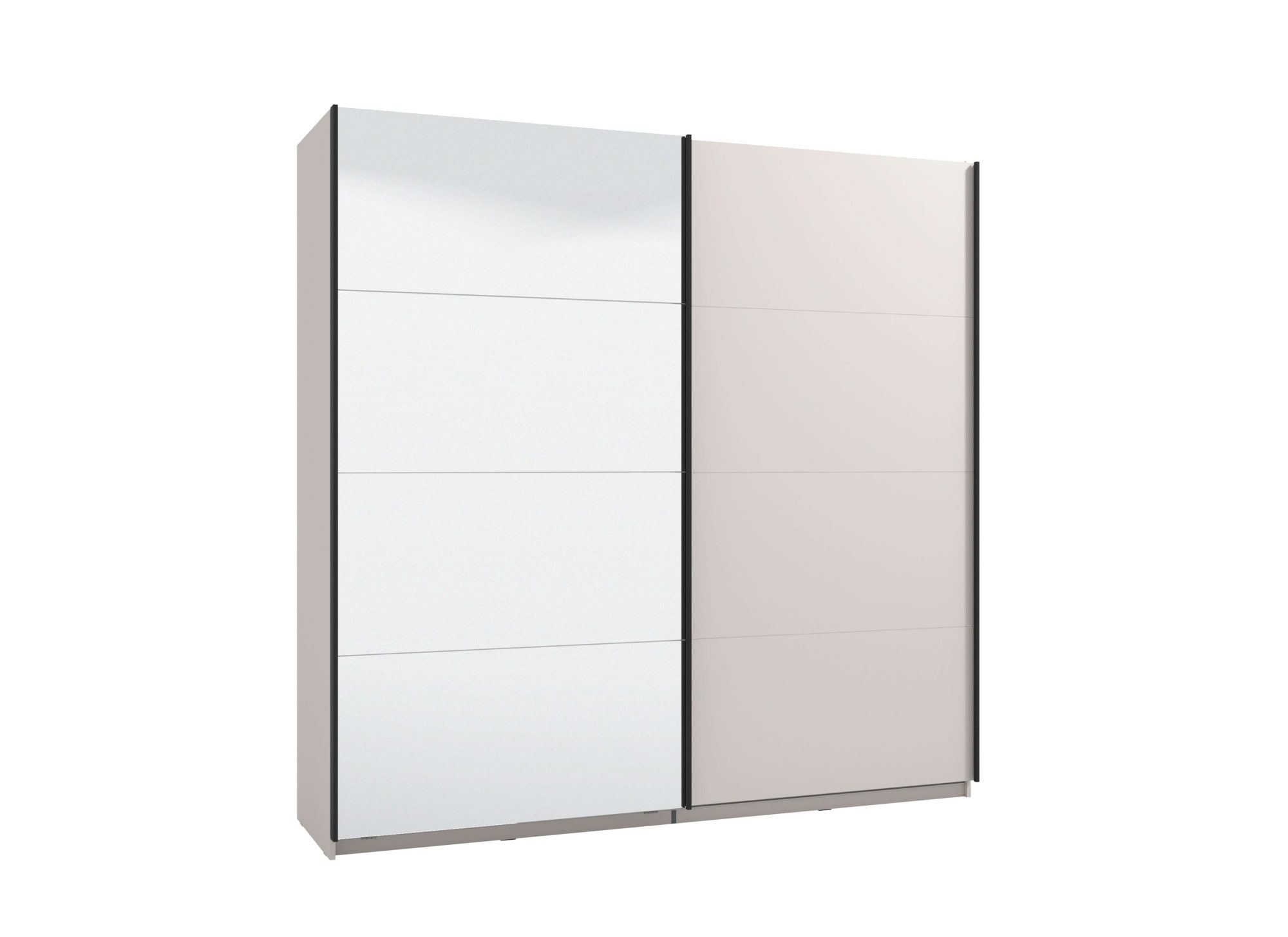 Home affaire Schwebetürenschrank "Lucca, Kleiderschrank mit Spiegel und Glastür, FSC-zertifiziert" wahlweise mit 3 verschiedenen Innenausstattungen, 220x62x217,5cm