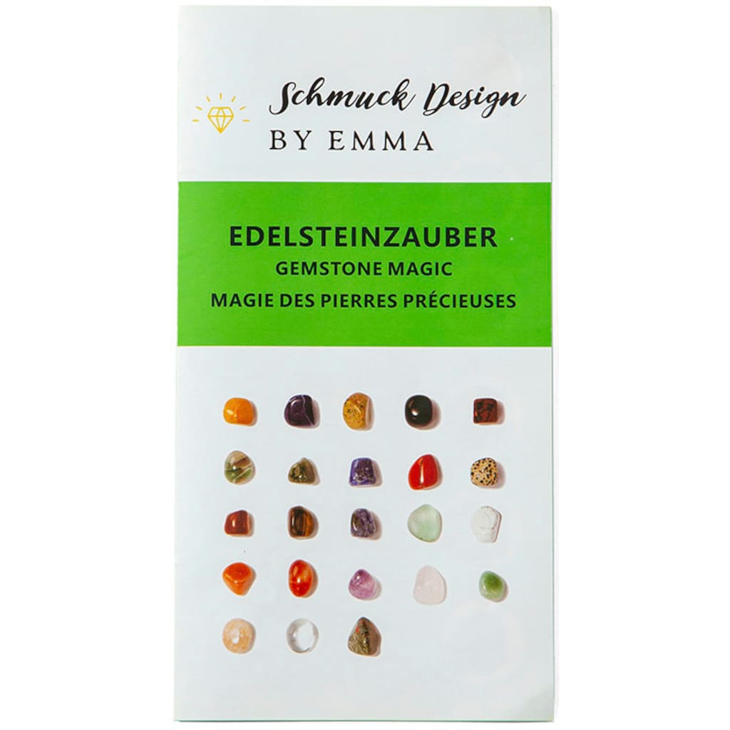 Schmuck Design BY EMMA Schmuck-Adventskalender »Schmuck Geschenk Adventskalender 2023 mit Halskette + 23 Edelsteinen«, für Erwachsene