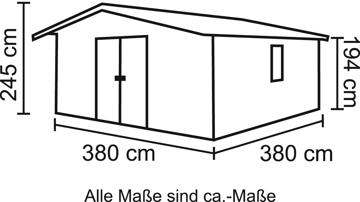 KONIFERA Gartenhaus »Nienstedten 2«, in 3 Varianten