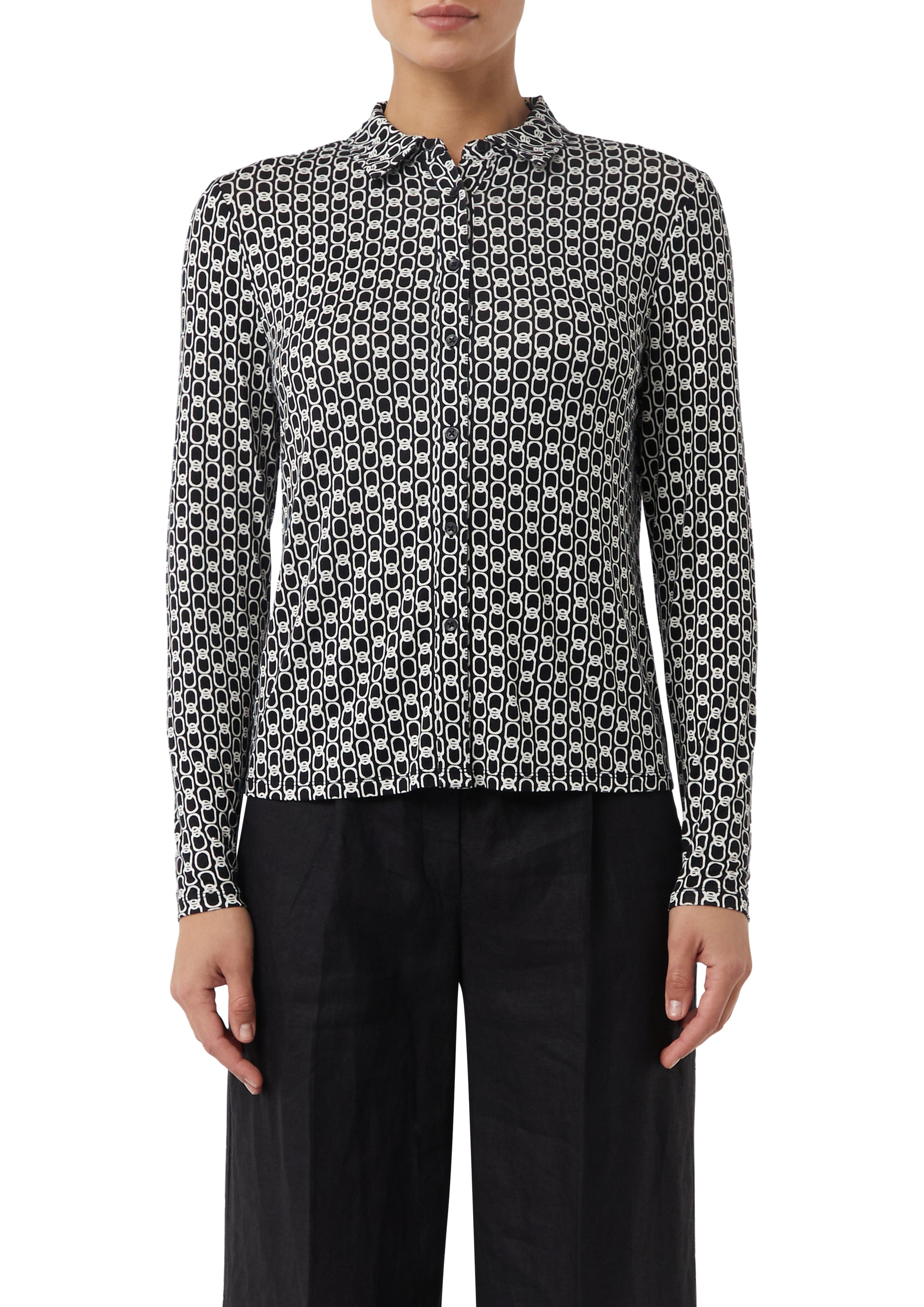 Comma Hemdbluse mit All-Over Print