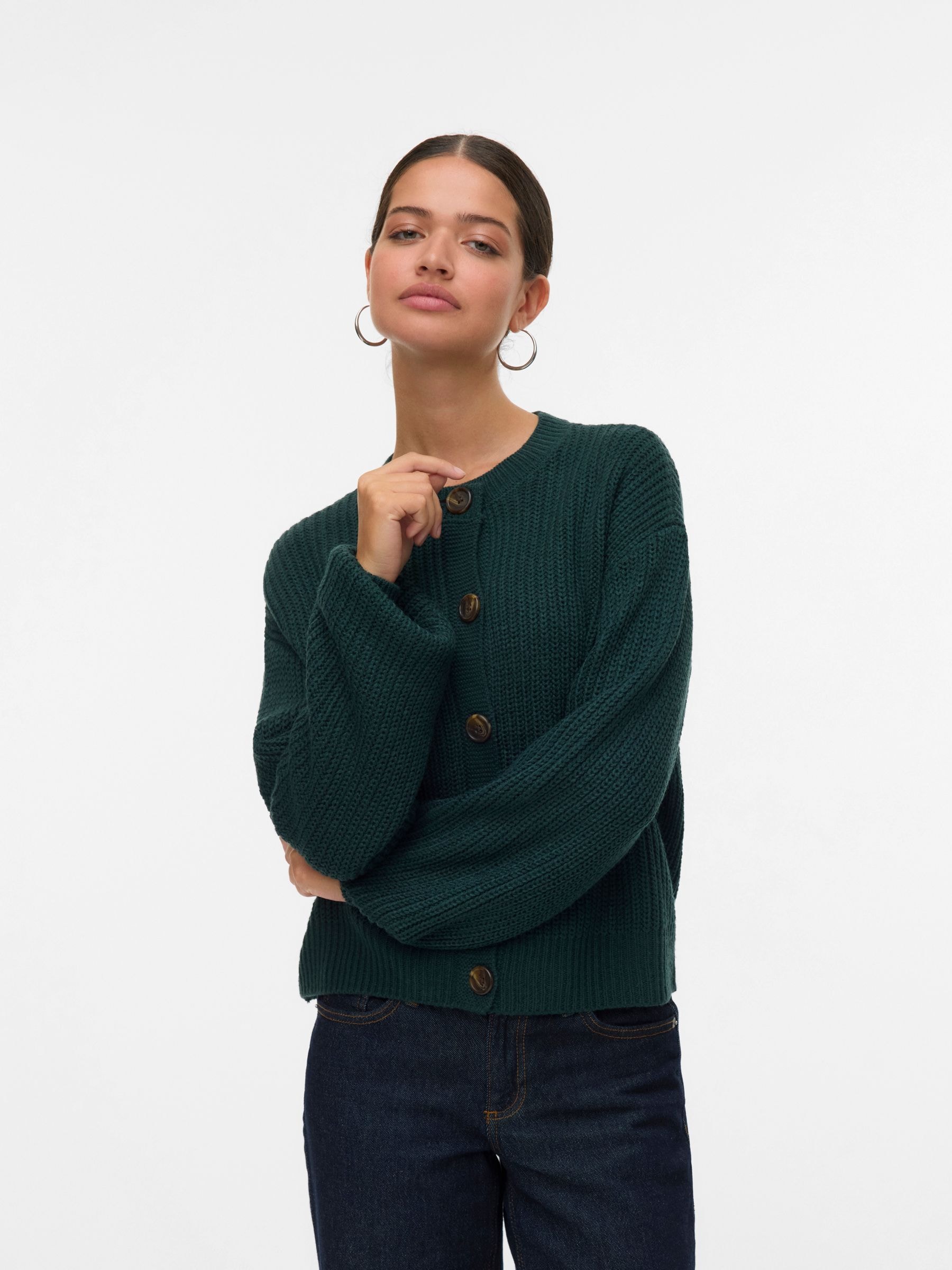 Vero Moda Strickjacke "VMLEA LS O-NECK CARDIGAN NOOS" günstig online kaufen