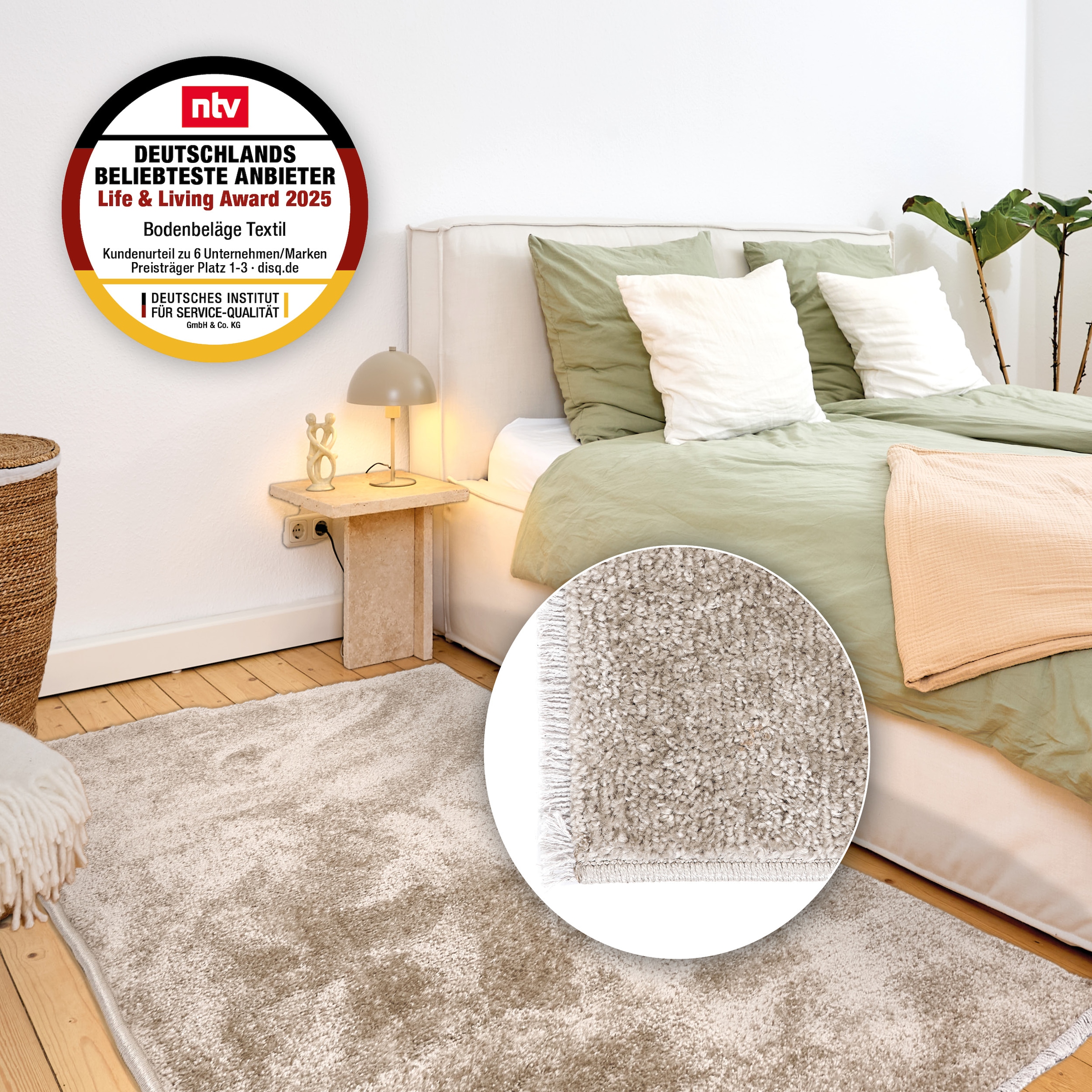 ASTRA Teppich »Stevie 250«, rechteckig, 9 mm Höhe, weicher Kurzflor, gewebt, Wohnzimmer, Schlafzimmer