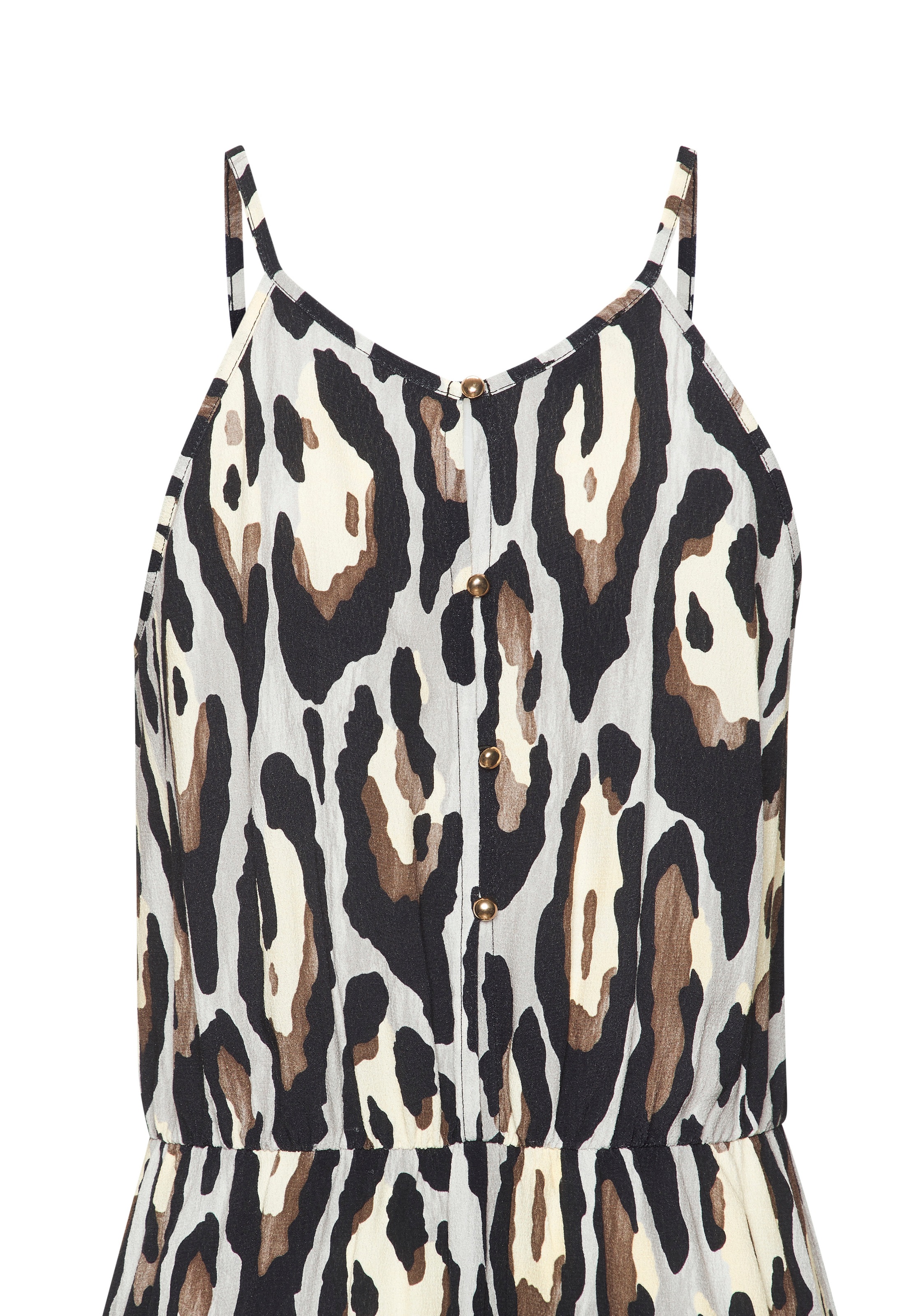 LASCANA Maxikleid aus gewebter Viskose im Alloverprint, luftiges Sommerkleid