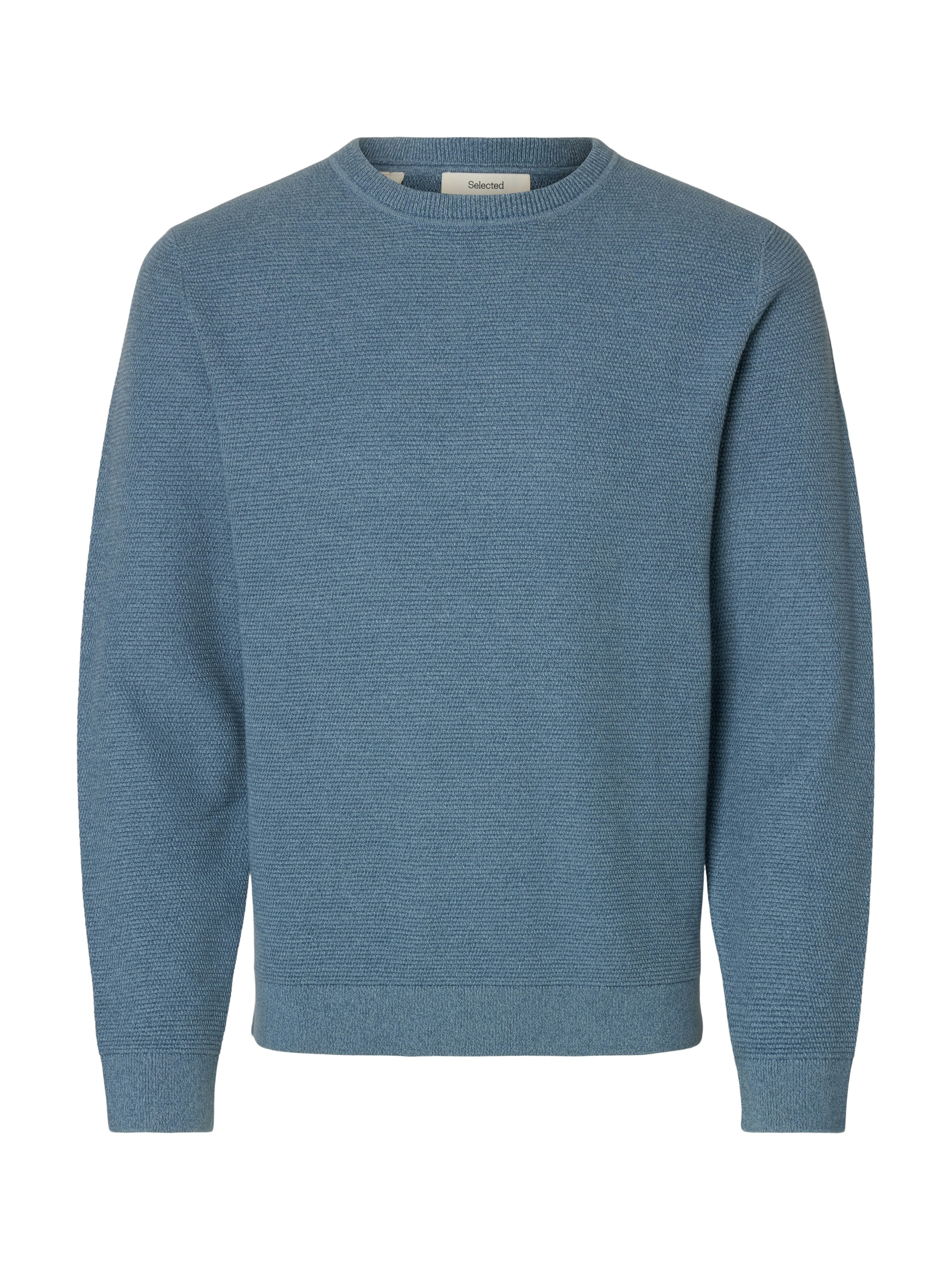Thumbnail - SELECTED "SLHROSS LS KNIT STRUCTURE CREW NECK NOOS" Baumwolle, regular fit