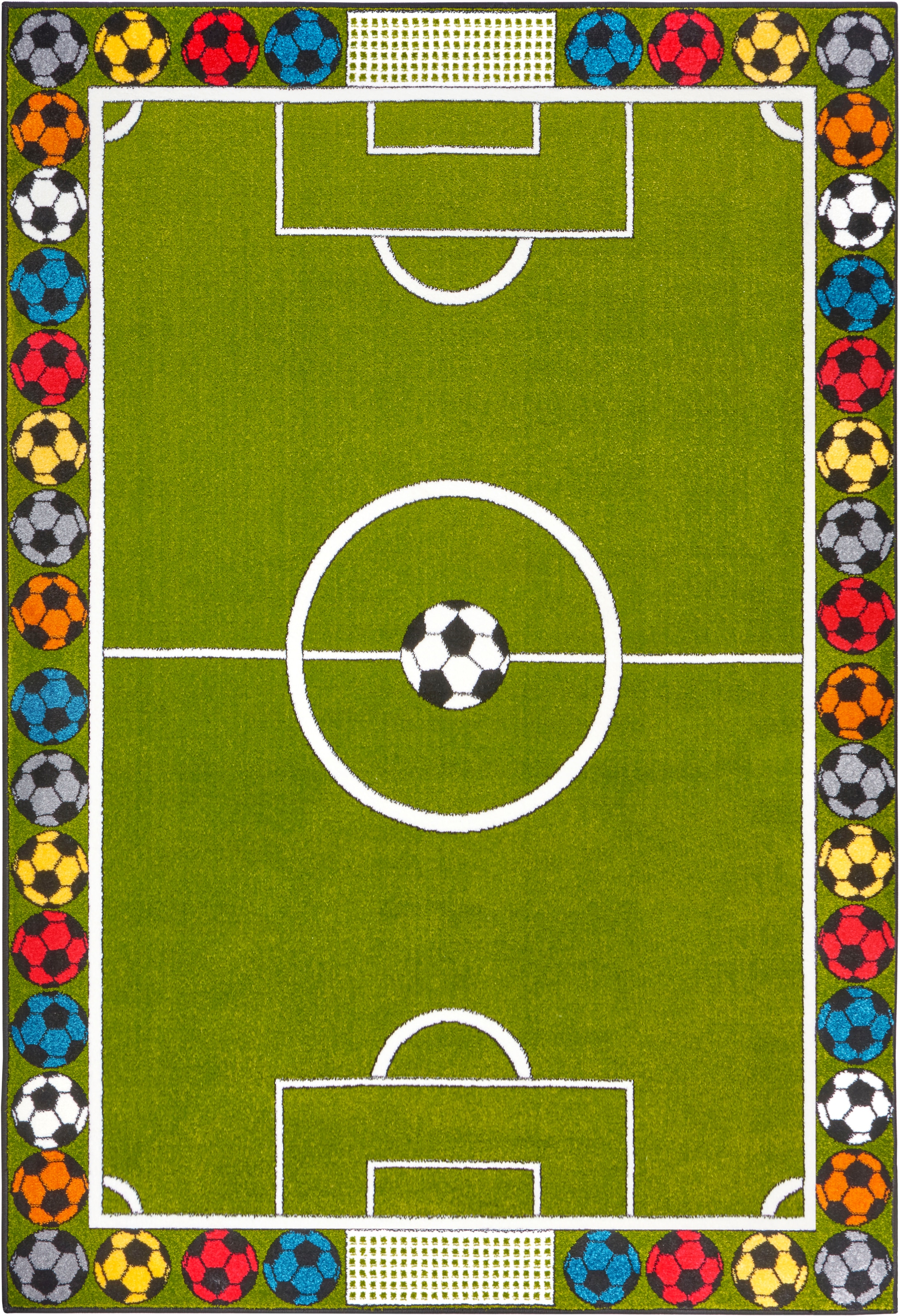 HANSE Home Teppich »Football Stadium«, rechteckig, 9 mm Höhe, Farbenfrohes Design, Spielunterlage, Fußball strapazierfähig