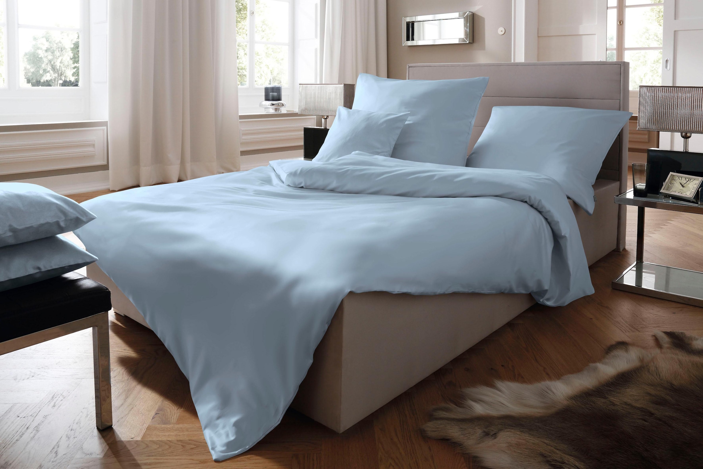 fleuresse Bettwäsche "Colours in 135x200, 155x220 oder 200x200 cm" 2 Stk. t günstig online kaufen