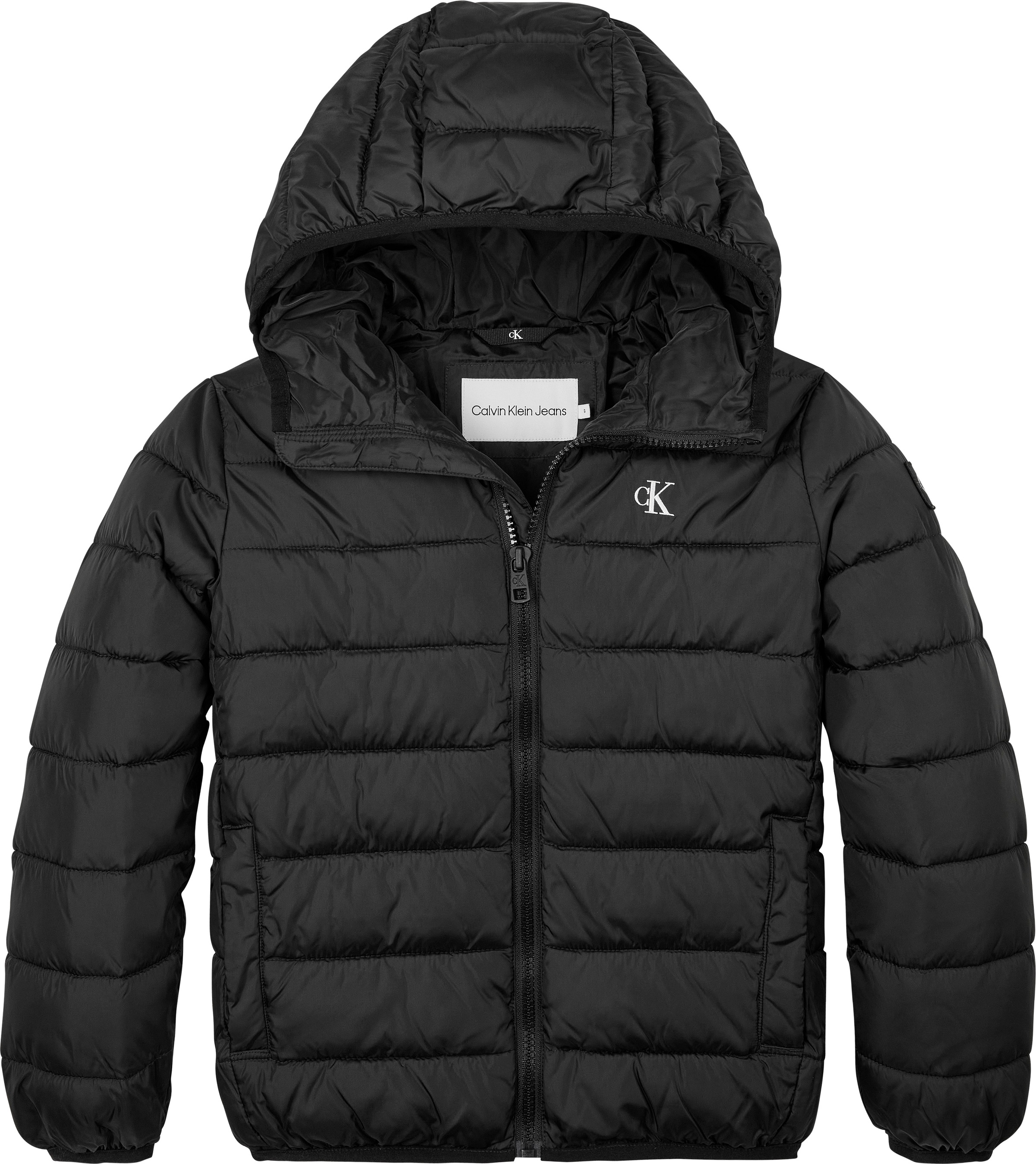 Calvin Klein Jeans Steppjacke »INST. LOGO LIGHT PADDED JACKET«, mit Kapuze, für Kinder bis 16 Jahre
