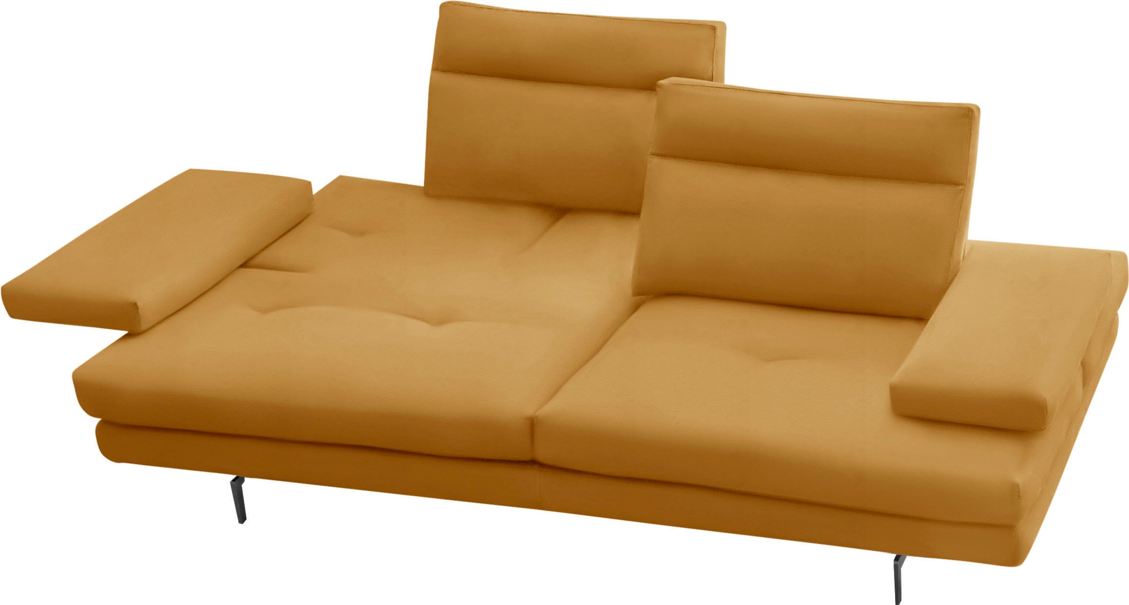 CALIA ITALIA 3,5-Sitzer »Toby Wing, italienisches Designsofa, super bequem, Megasofa«, inkl. Sitztiefenverstellung und Armteilfunktion, Füße in Schwarz matt