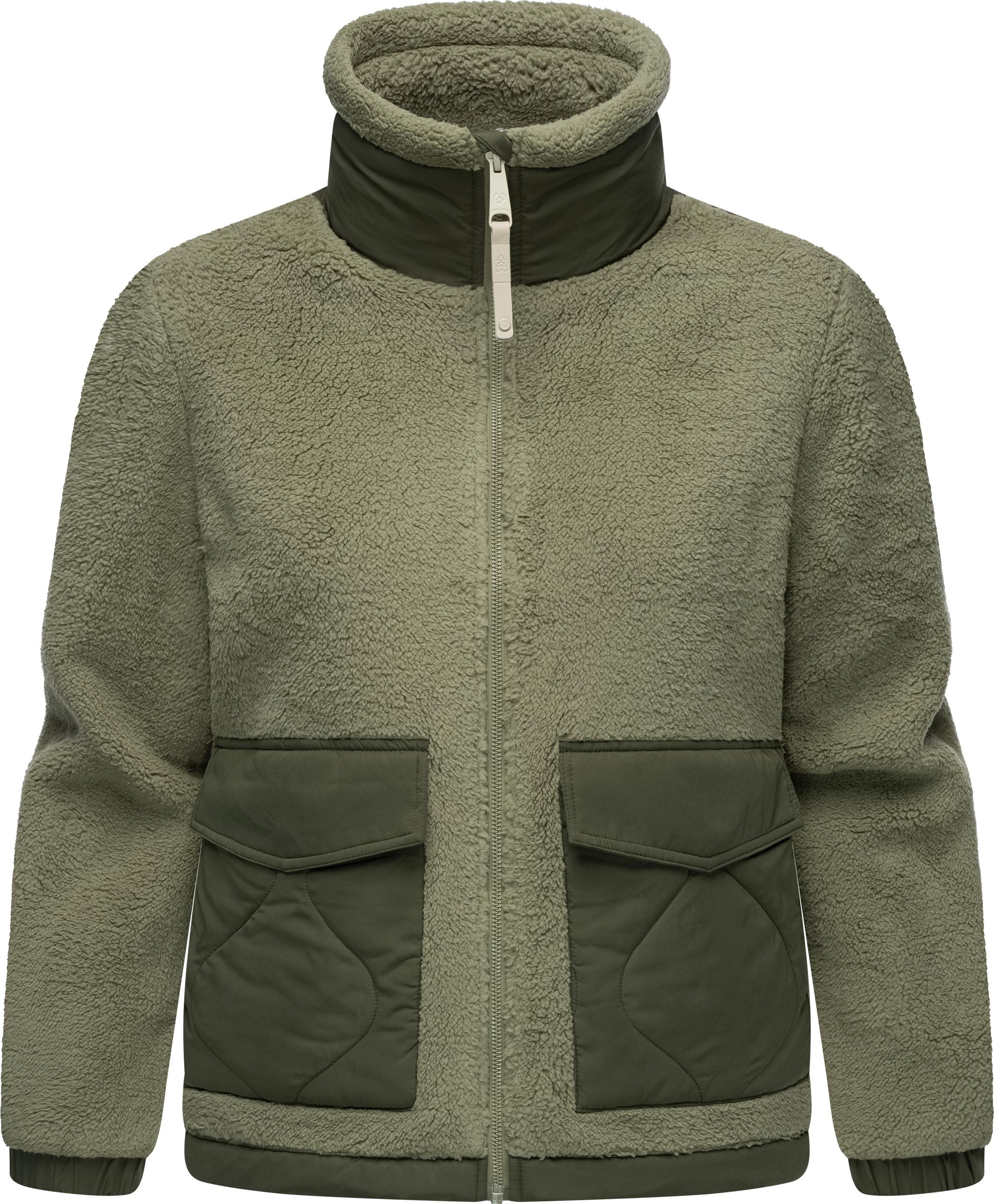Ragwear Plüschjacke »Arctika«, ohne Kapuze, Flauschige Übergangsjacke aus Teddyfleece