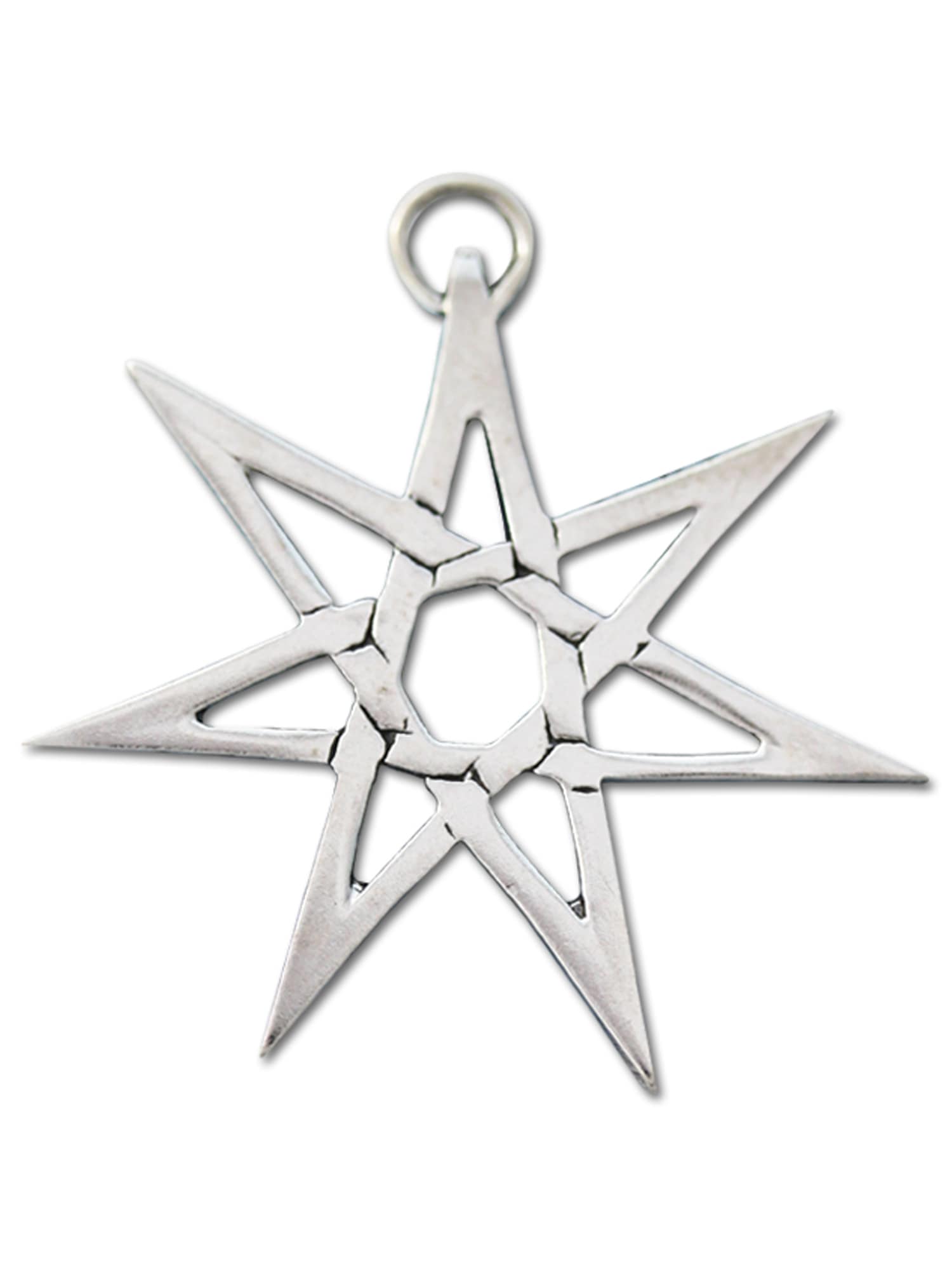 Adelia´s Amulett »Anhänger Siegel der Hexerei (versilbert)«, Heptagramm - Schutz vor versteckter Gefahr