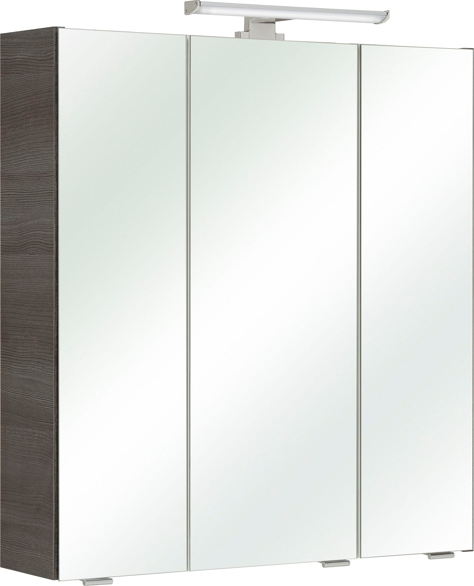 Black Friday PELIPAL Spiegelschrank »Quickset«, Breite 65 cm, 3-türig, LED- Beleuchtung, Schalter-/Steckdosenbox | BAUR