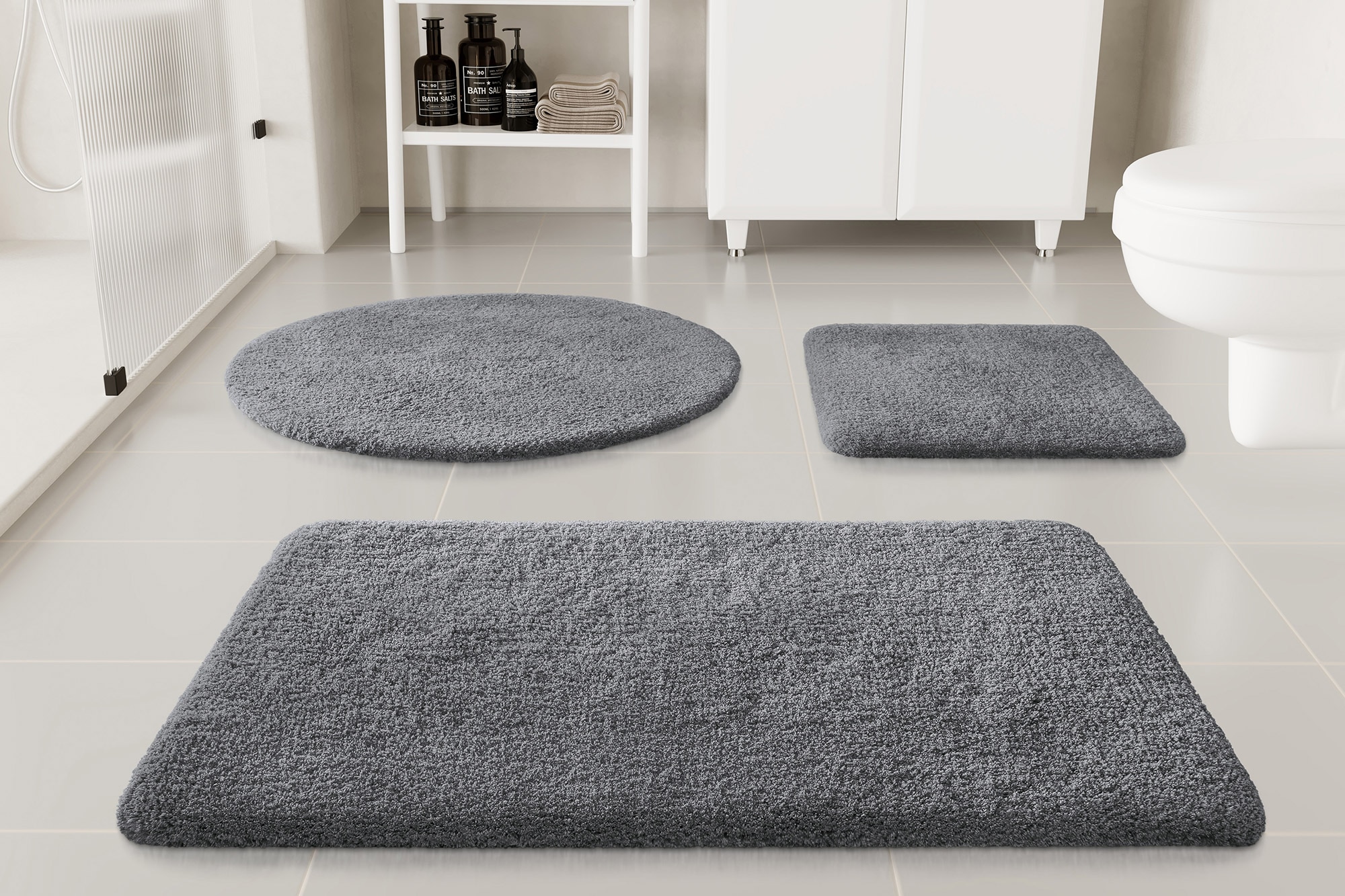 OTTO home Badematte »Kaarin« Höhe 30 mm rutschhemmend beschichtet schnell trocknend Badteppich, getuftet, flauschig, hochflor, große Farbauswahl
