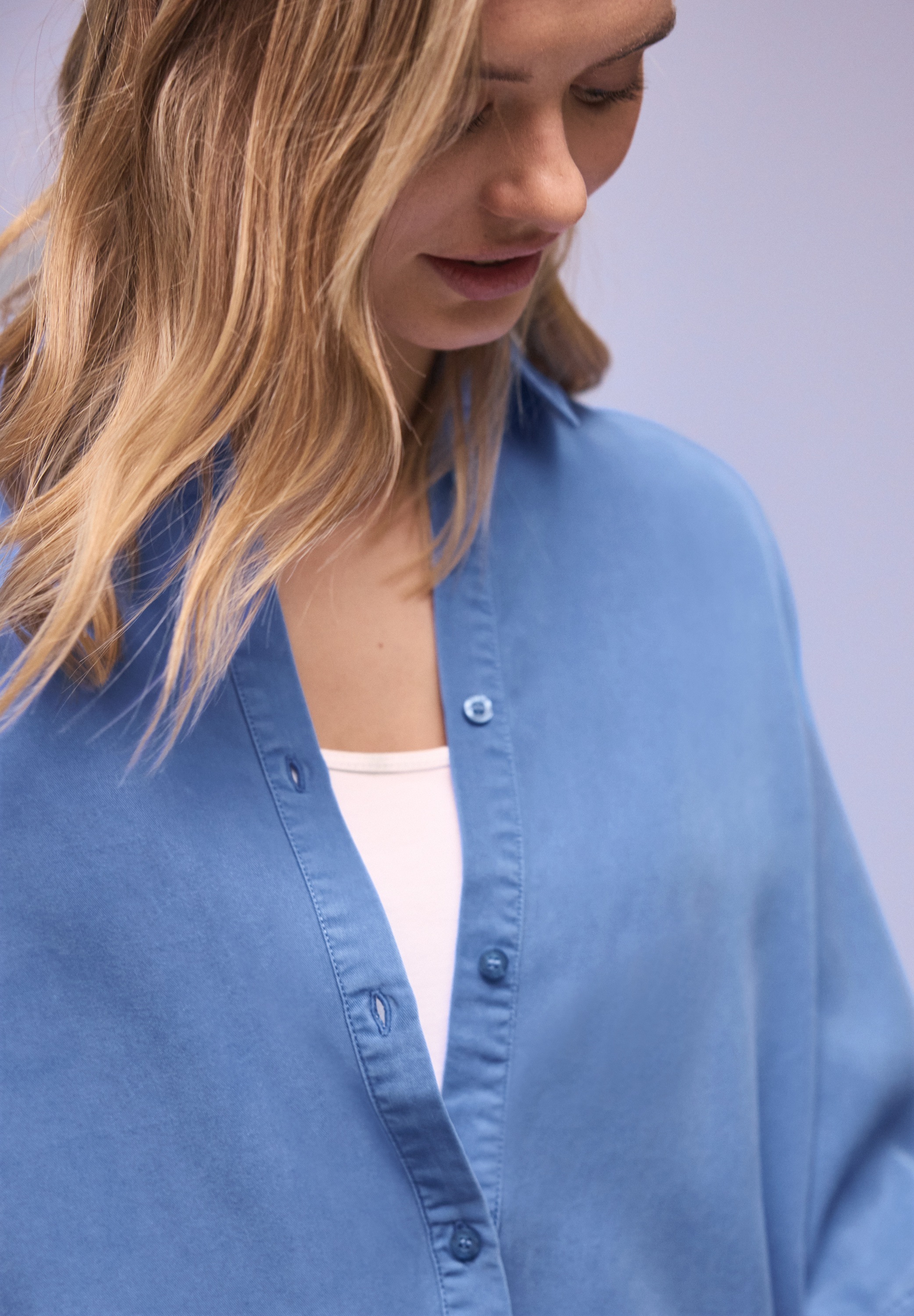 Thumbnail - STREET ONE Hemdbluse im Washed-Look, 3/4-Arm