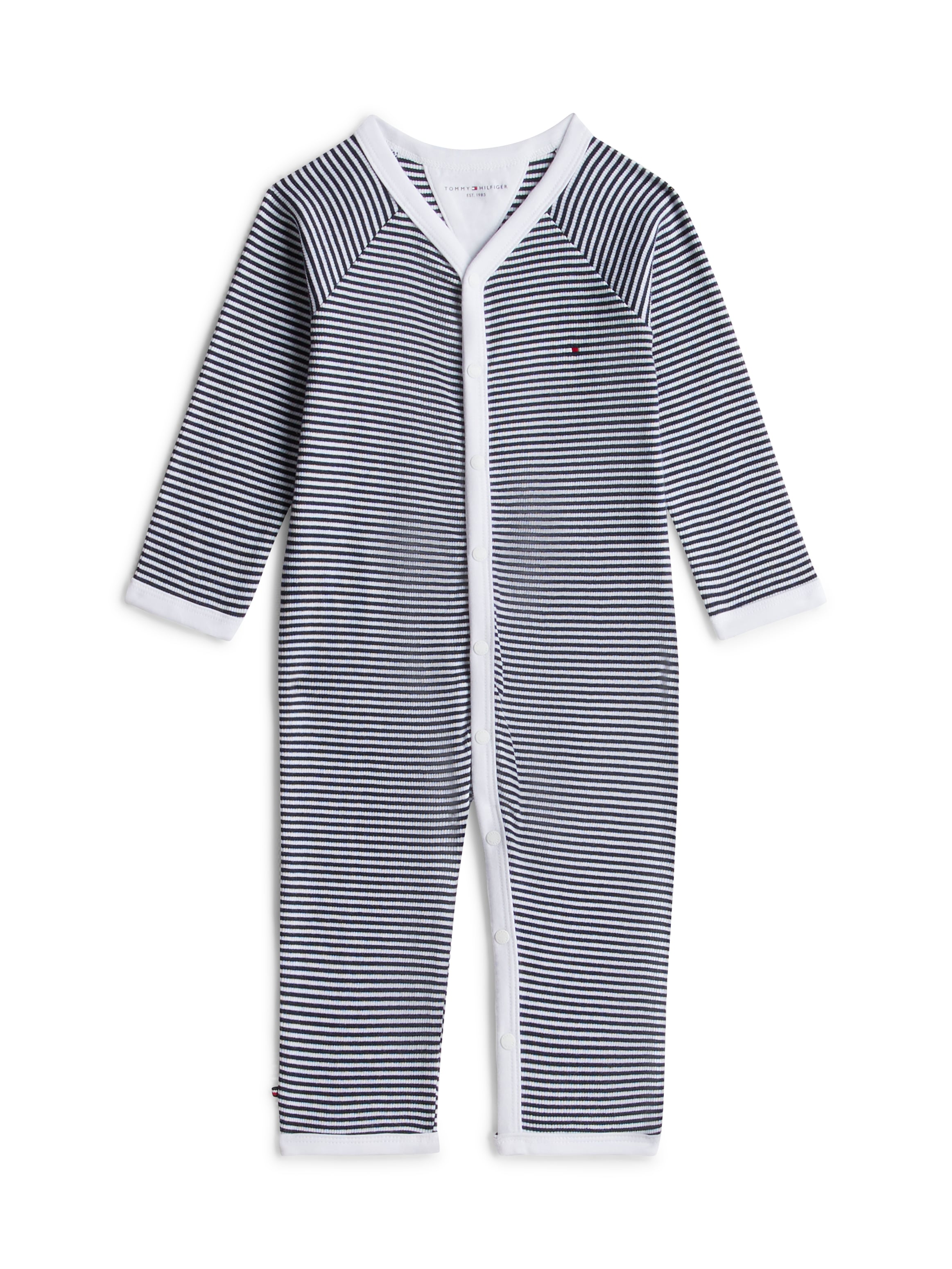 Tommy Hilfiger Strampler "RIB COVERALL" Regular fit mit V-Ausschnitt für Babys