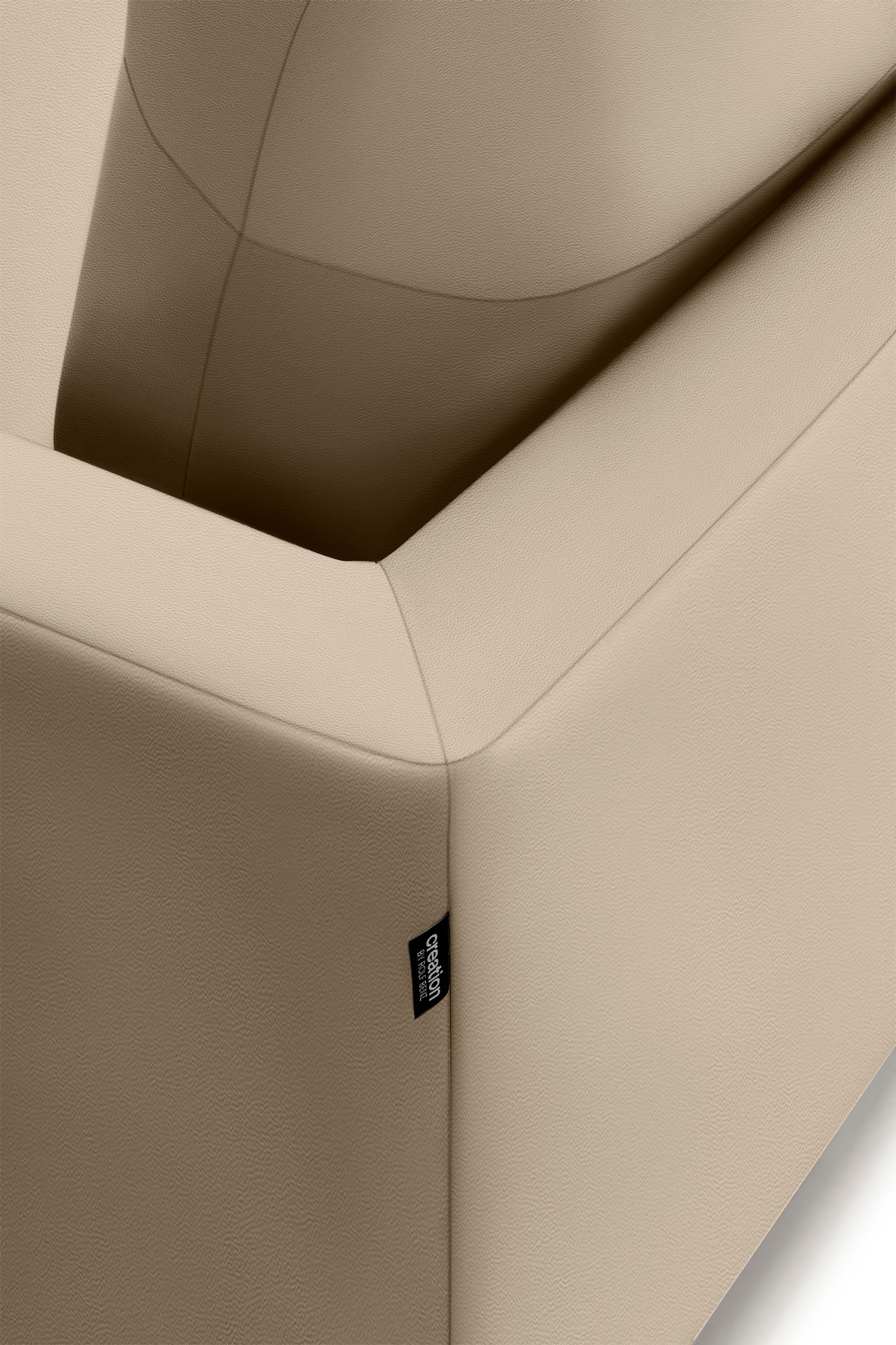 Creation BY ROLF BENZ Ecksofa »CR.414, Designecksofa, Polsterecke, L-Form«, wahlweise aus feinstem Rindsleder oder hochwertigem Chenille
