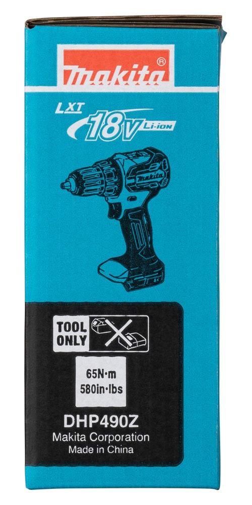 Makita Akku-Schlagbohrschrauber »»DHP490Z« 18V, ohne Akku und Ladegerät« max. 65 Nm, 0-1.900 min⁻¹,  kraftvoller, bürstenlos, allgemein einsetzbar zum Schrauben und Bohren
