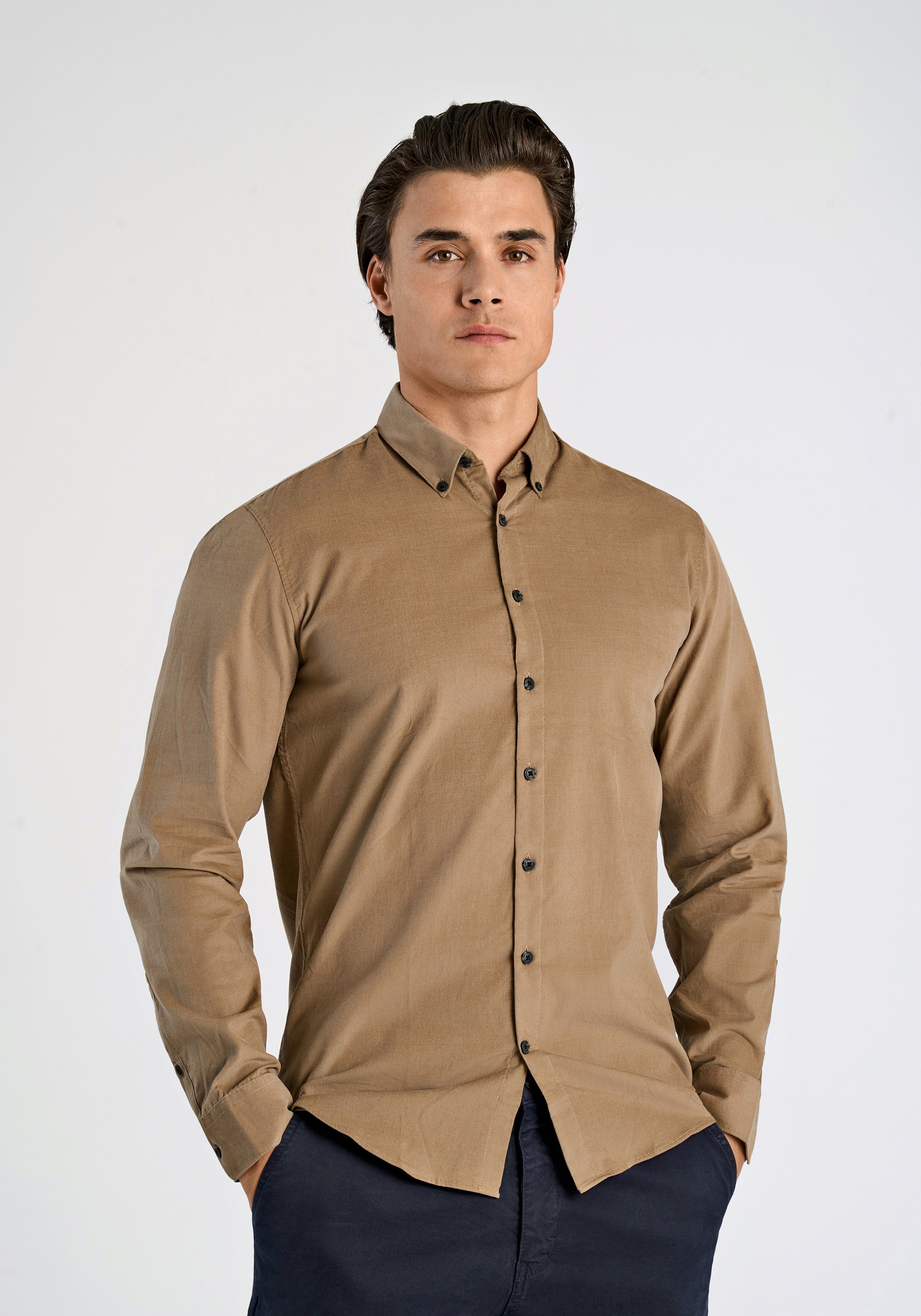 LINDBERGH Langarmhemd "Cordhemd Relaxed Fit" günstig online kaufen