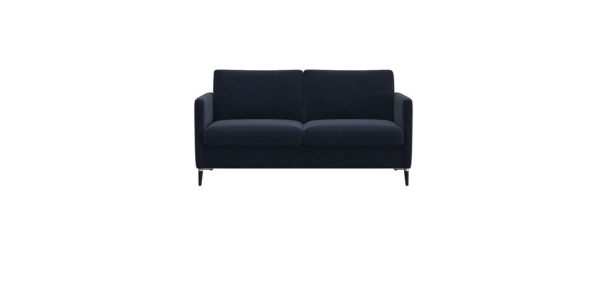 FLEXLUX 2-Sitzer "Fiore, super Sitzkomfort durch Kaltschaum im Sitz" schmale Armlehnen, Füße Alu+schwarz