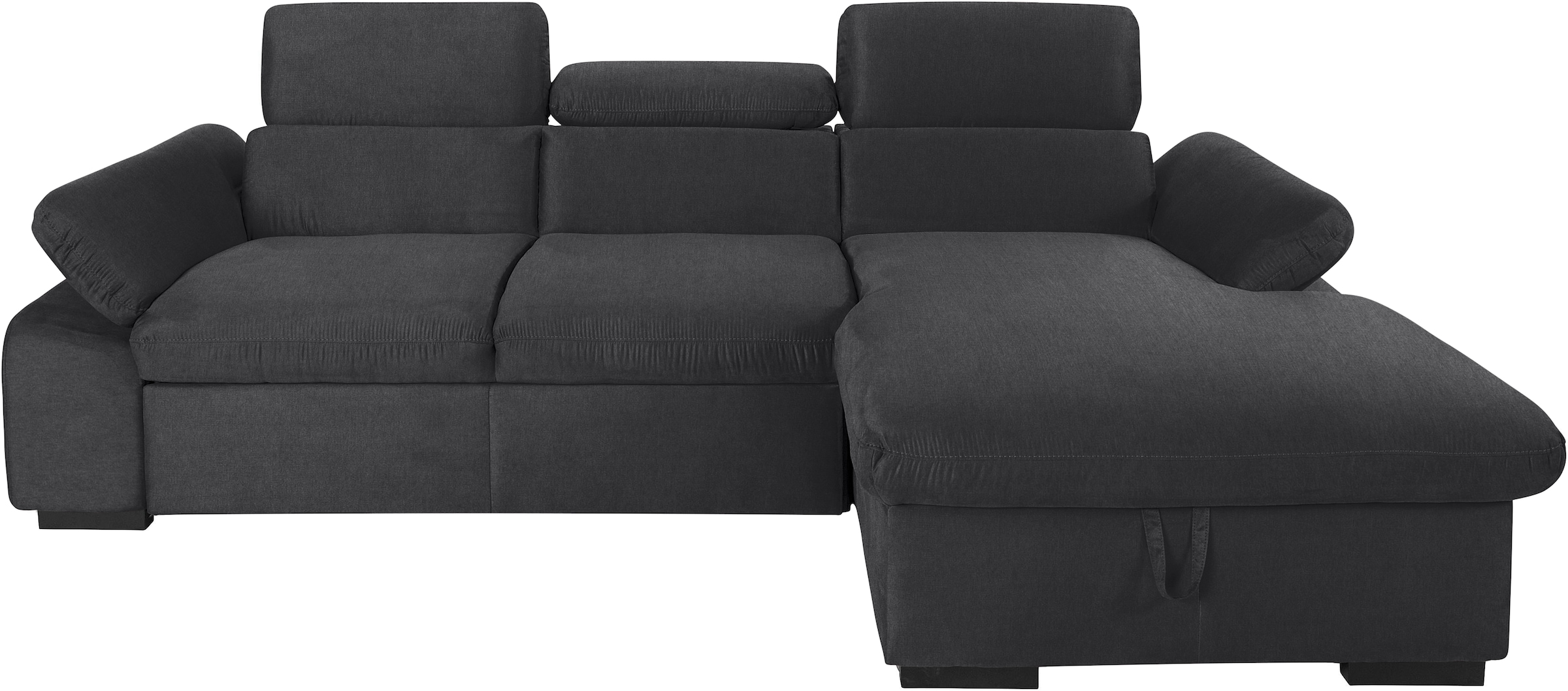 COTTA Ecksofa »Lola L-Form mit Kopfteilfunktion & Hocker«, (Set, mit Hocker), wahlweise mit Bettfunktion, Bettkasten & Armteilverstellung
