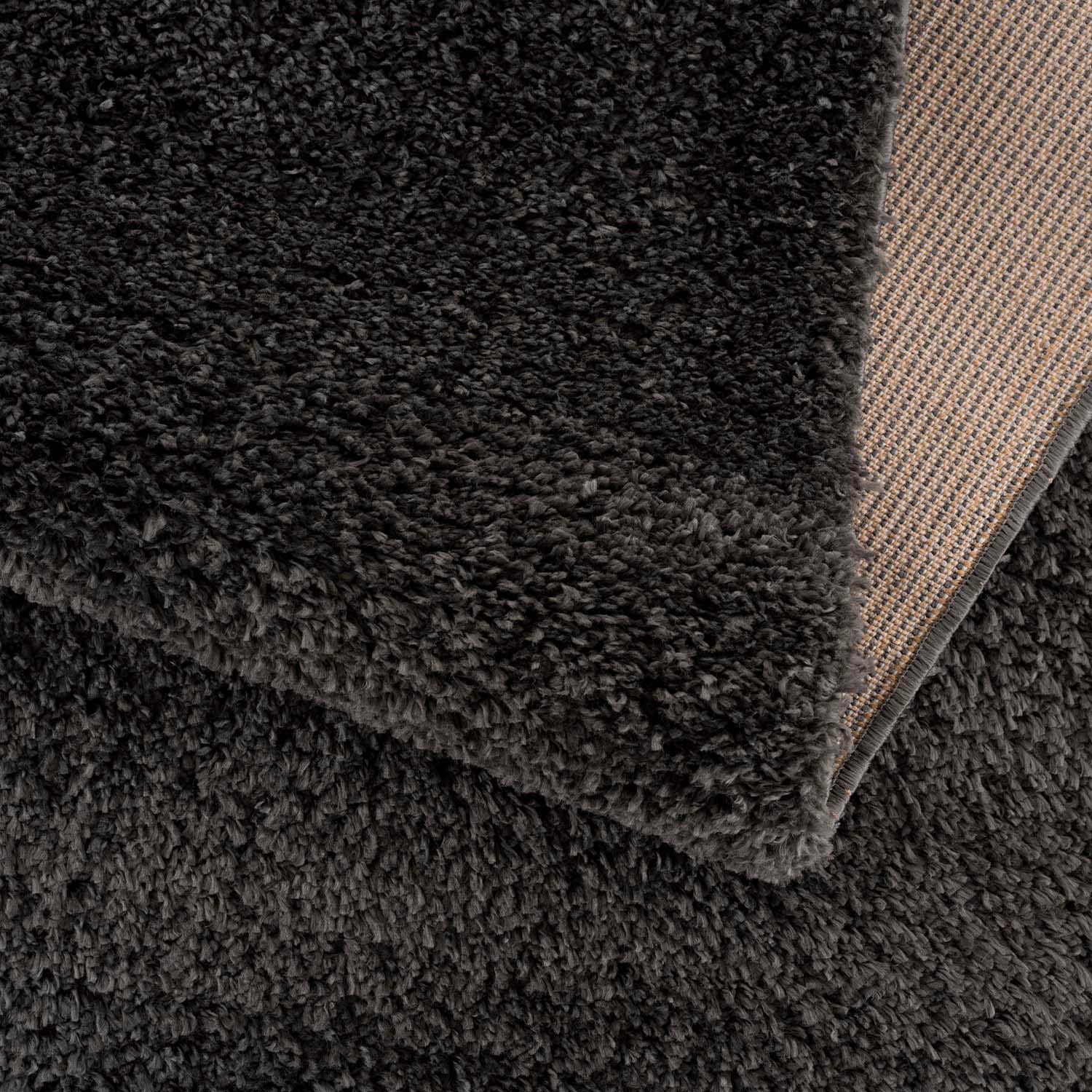 Carpet City Hochflor-Teppich »Pulpy 100«, rechteckig, 30 mm Höhe, Läufer, weich, mit Fransen, uni, viele Größen, Wohnzimmer, Schafzimmer