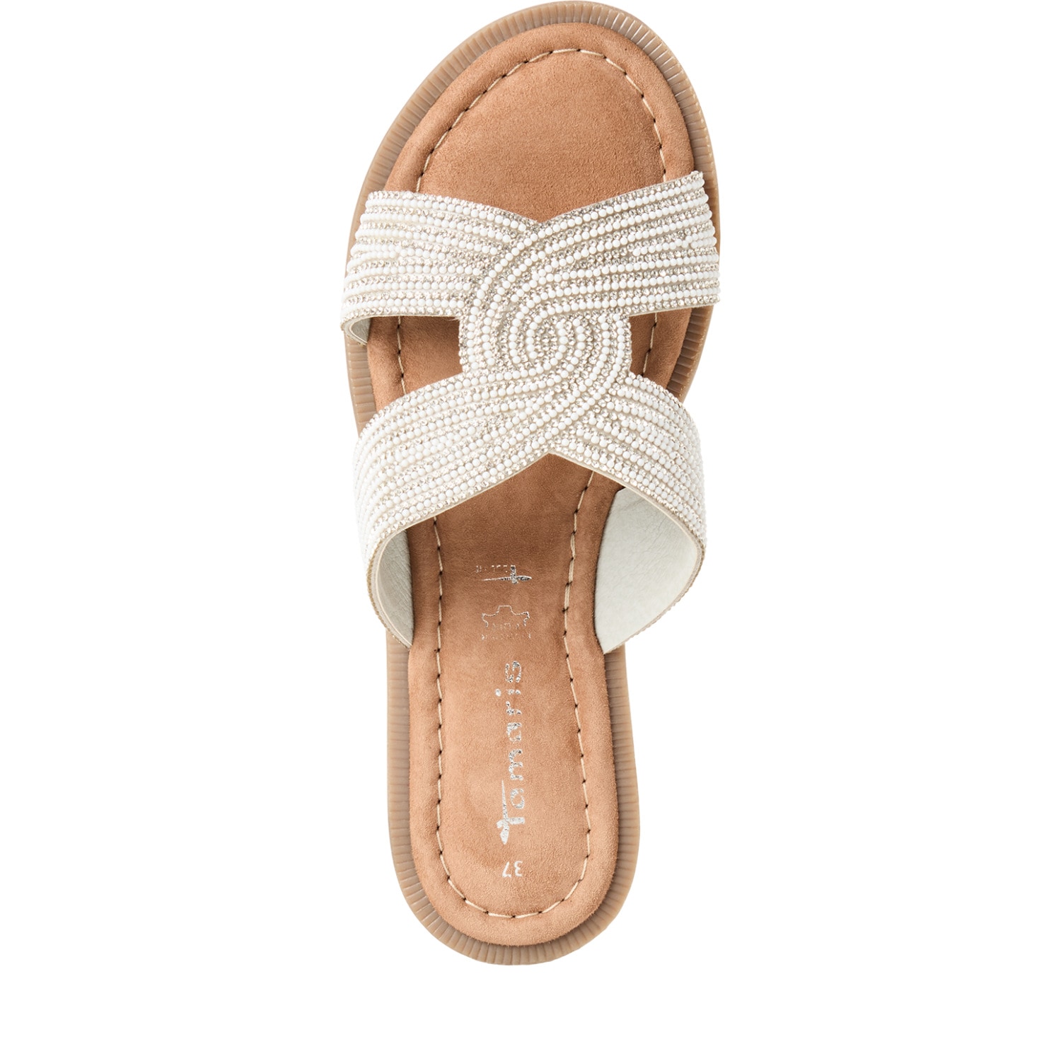 Tamaris Pantolette  , Sommerschuh, Schlupfschuh, Flats mit Schmucksteine