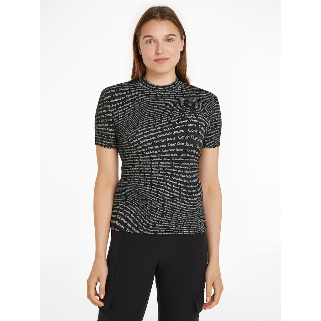 Calvin Klein Jeans Stehkragenshirt »AOP RIB TEE«